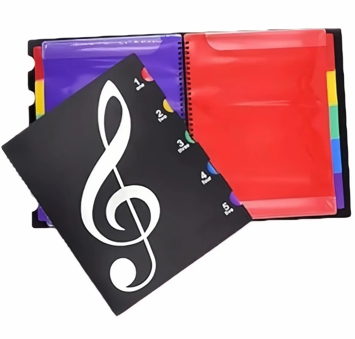 LONTG A4 Dossier Imperméable Cahier Spiral Partition Musique Trieur Extensible 20 Feuilles Classeur Documents Bureau