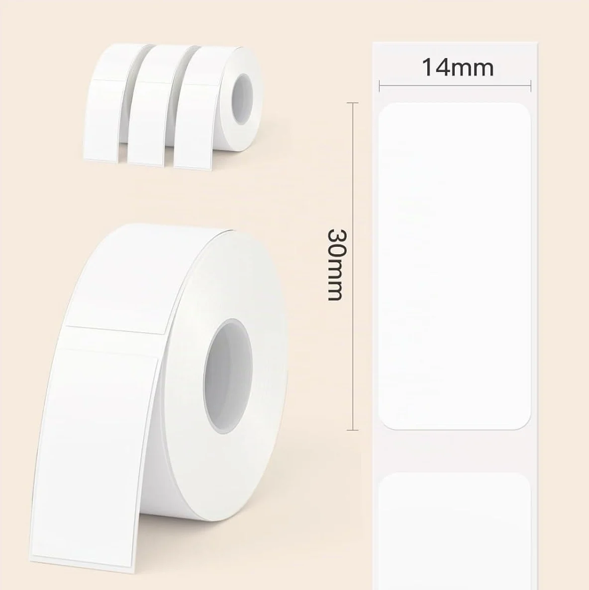 Lifenaxx Rubans d'étiquettes thermiques 15x35mm 14x30mm 180 étiquettes/rouleau autocollantes pour LX-048