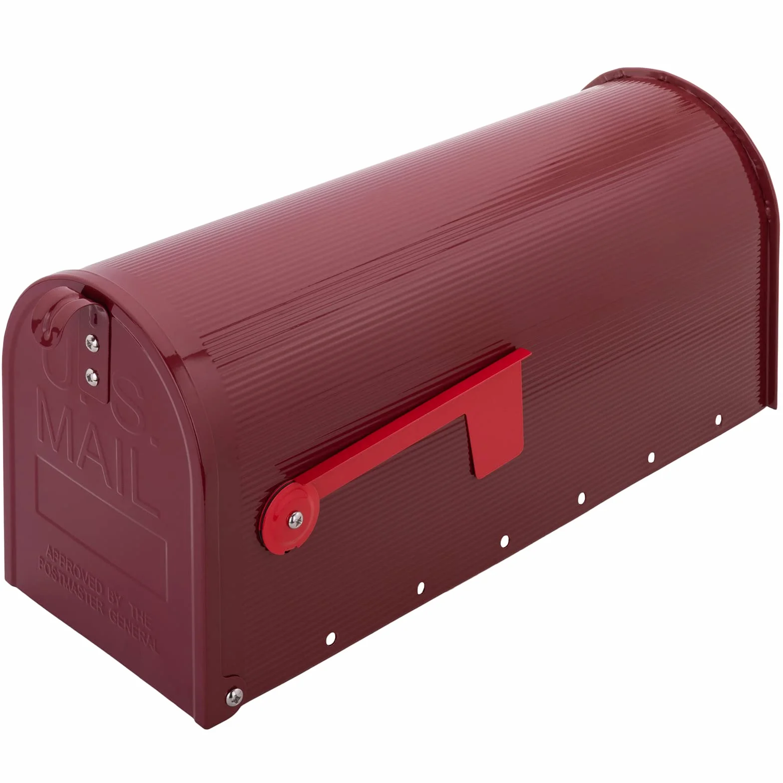 PrimeMatik Boîte aux lettres US Mail aluminium courrier postal rouge