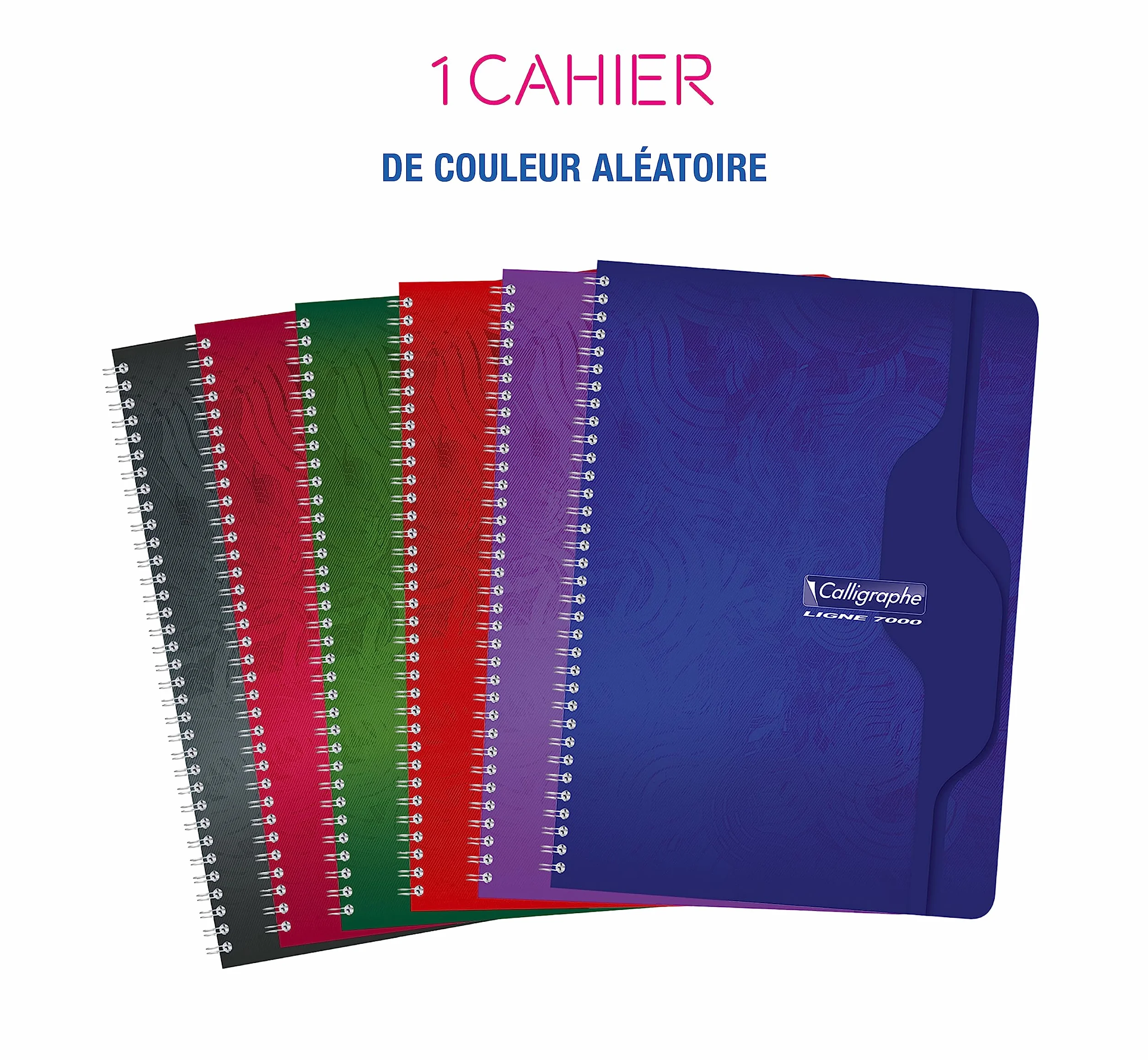 Clairefontaine Calligraphe 2417C Cahier à Spirale A4 21x29,7 cm 180 Pages Petits Carreaux Papier 70 g Couverture Recyclée