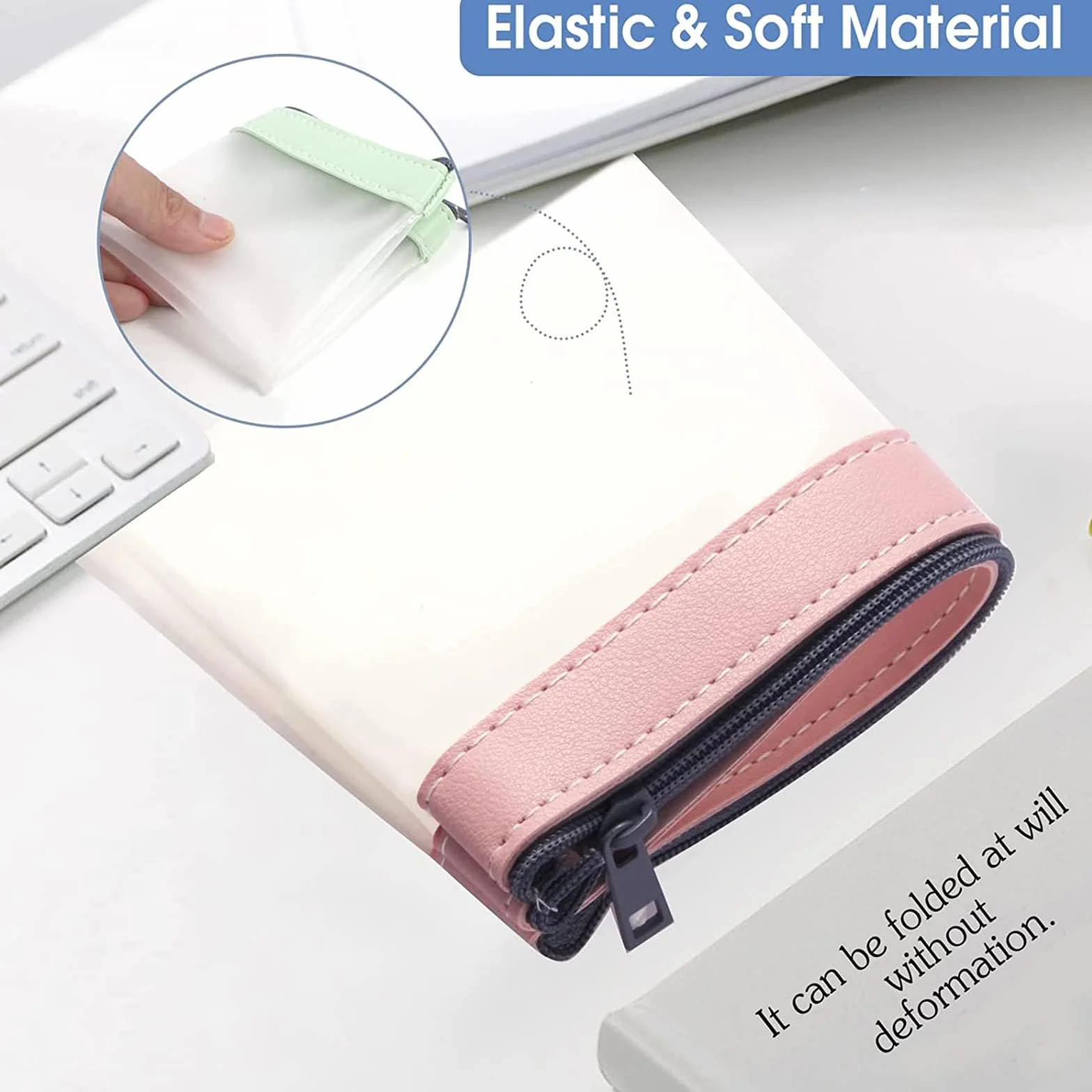 Trousse Transparente Grande Capacité Plumier Simple Mode Enfant Etanche Portable pour Ecole Voyage