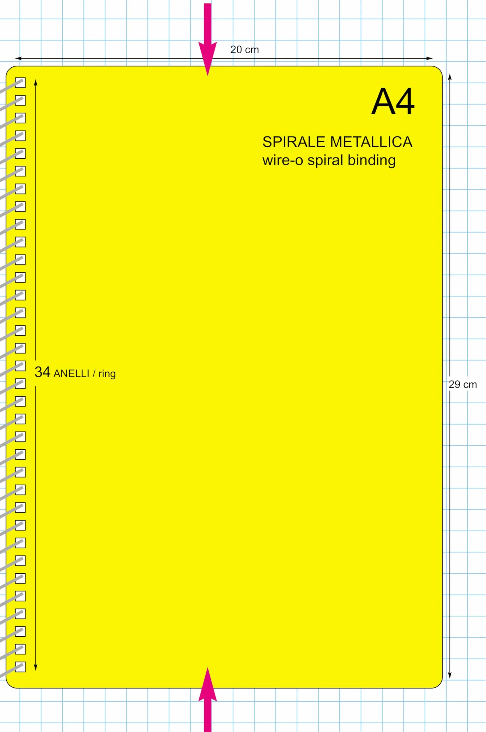 Cahier de musique à rayures pentagramme A4 spirale métallique bloc partition 21x30