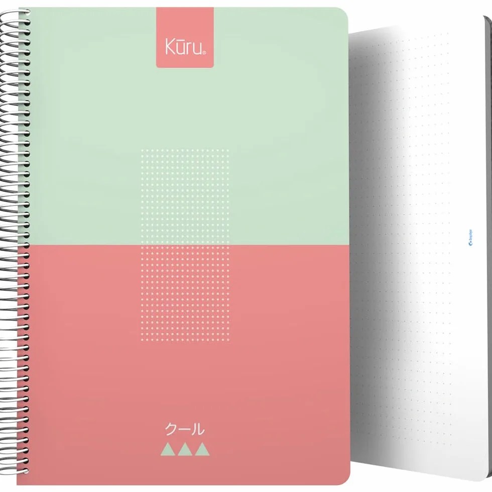 Grafoplás Cahier à points Format folio Rose Couverture souple plastique 80 feuilles papier 90 g Dots