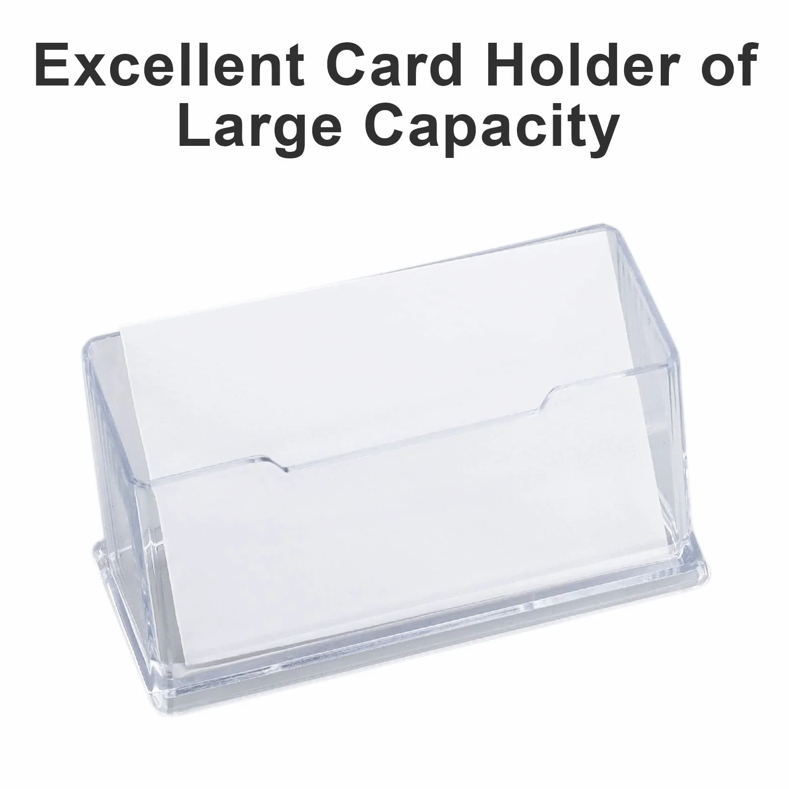 Porte-cartes de visite transparents acrylique lot de 3 pour bureau organisateur