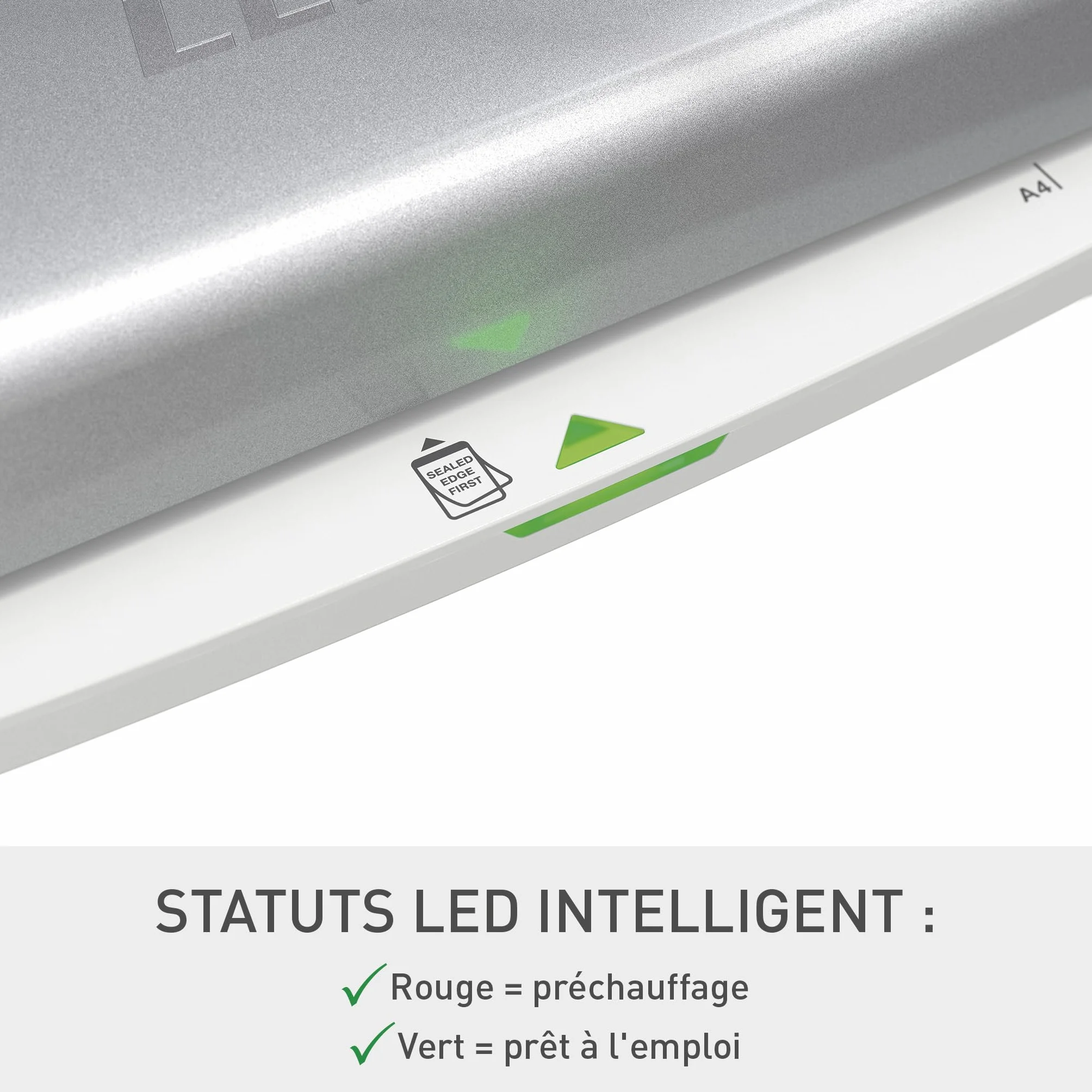 Leitz iLAM Home Office Plastifieuse A4 Préchauffage Rapide 3 Minutes 75-125 Microns Gris
