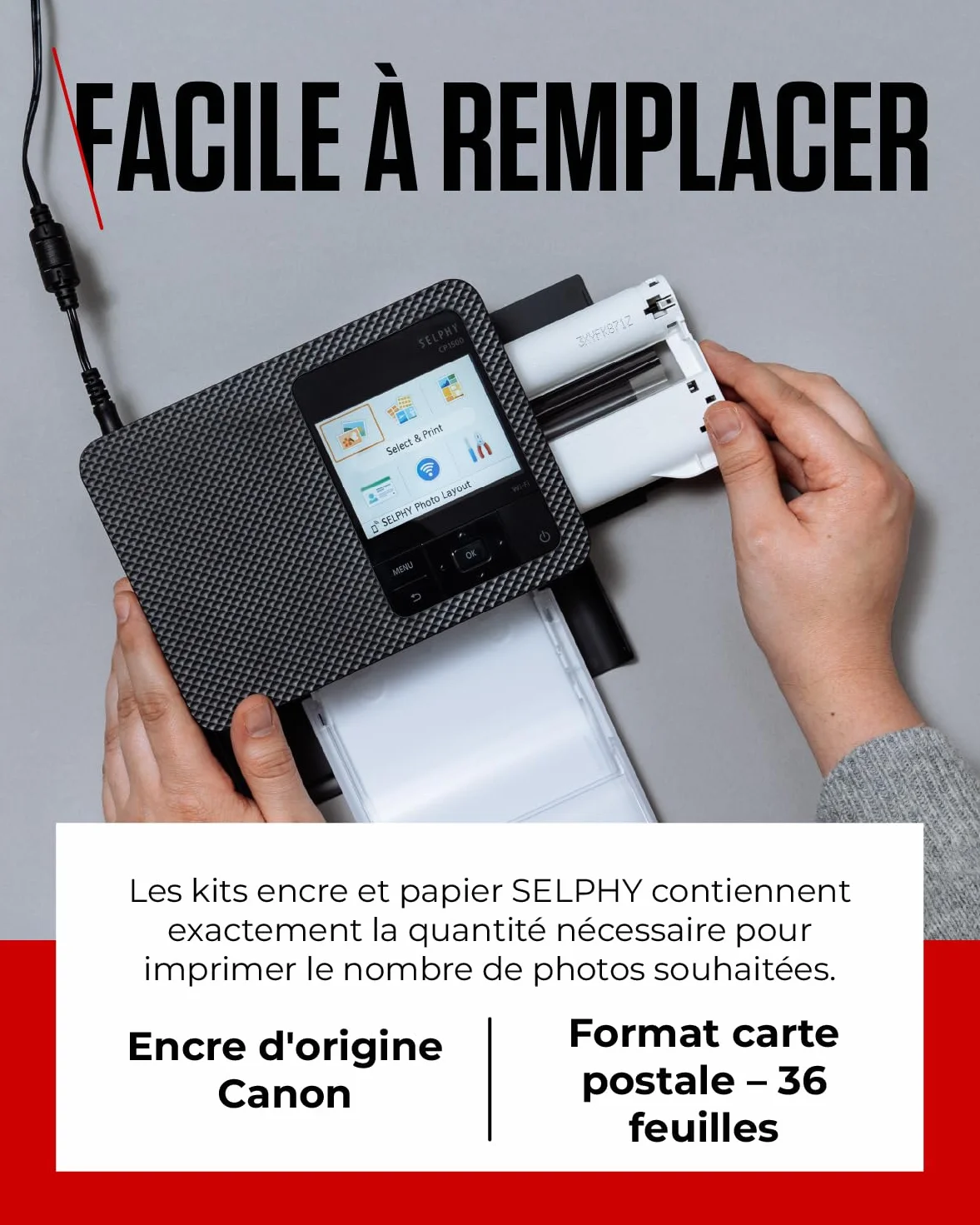Canon KP-36IP Kit 36 Impressions Papier + Encre 10x14,8 cm pour SELPHY CP1300