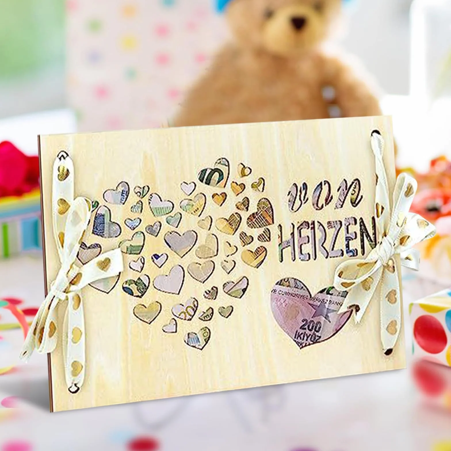 Carte Mariage Félicitation en Bois, Cadre Photo d'Argent, Cadeau Mariage pour Couple