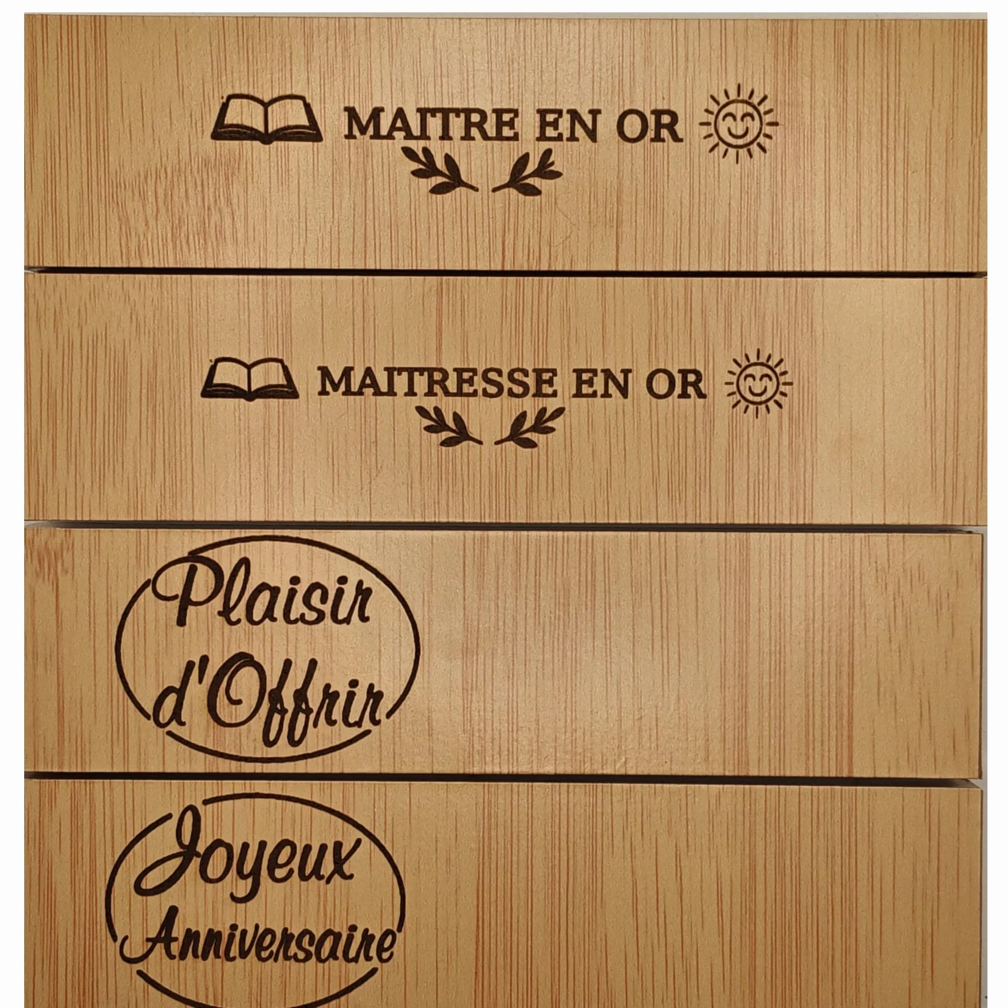 Weastyle Stylo Personnalisé avec Gravure Prénom - Coffret Cadeau Bois Bambou