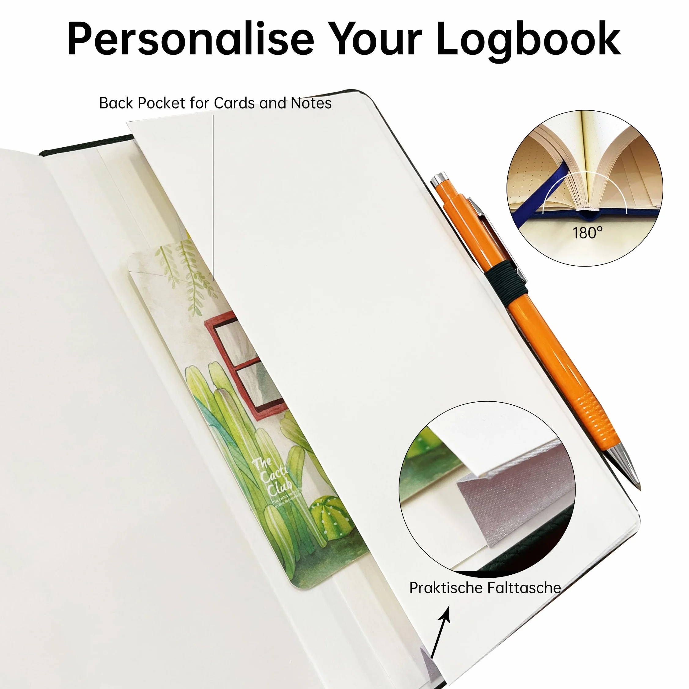 Mlife Carnet de Notes ligné A5 200 Pages PU Hard Cover Notebook Papier 100 g/m² Bleu