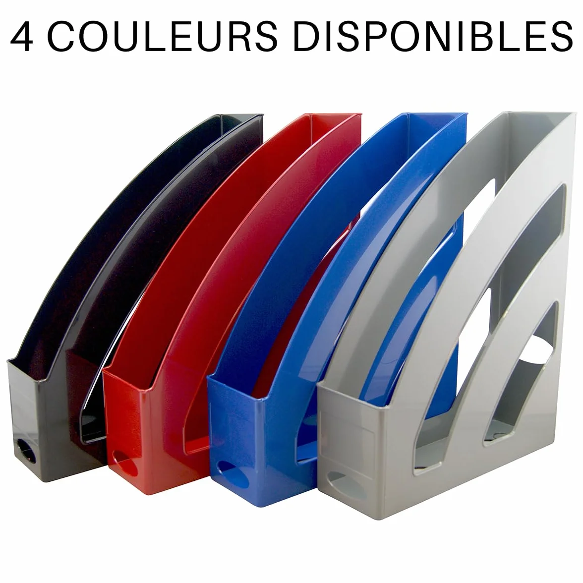 Waytex Porte Revues A4 Organiseur Vertical Bureau Plastique rigide Noir