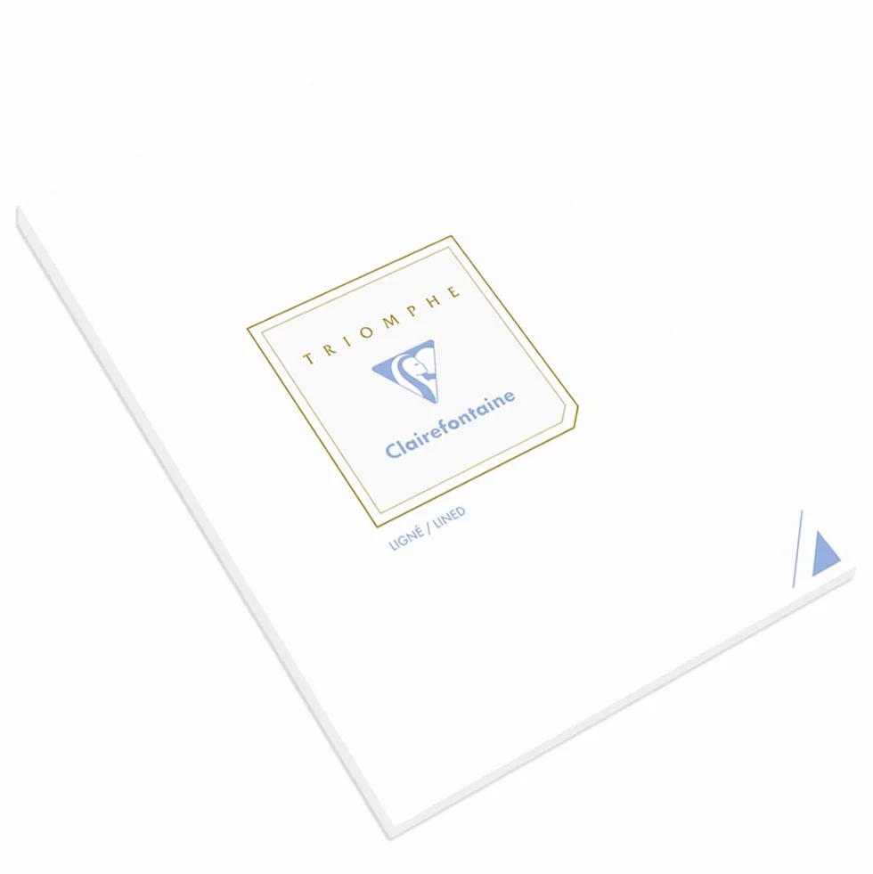 Clairefontaine Bloc de Correspondance Triomphe A4 21x29,7 cm 90g/m² 50 Feuilles Lignées