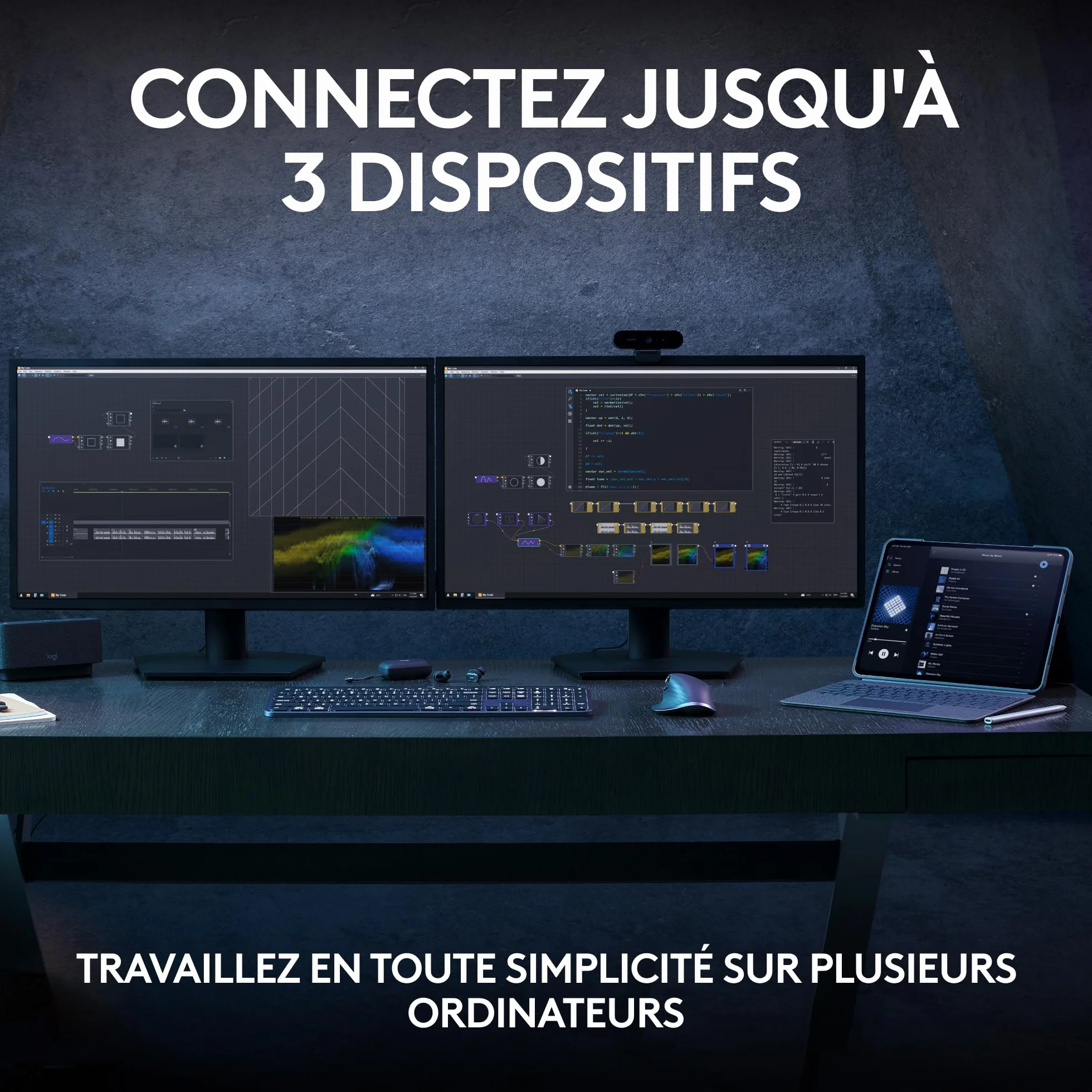 Logitech MX Keys S Clavier sans Fil Rechargeable USB-C Silencieux Rétroéclairé Bluetooth AZERTY Français Pale Grey