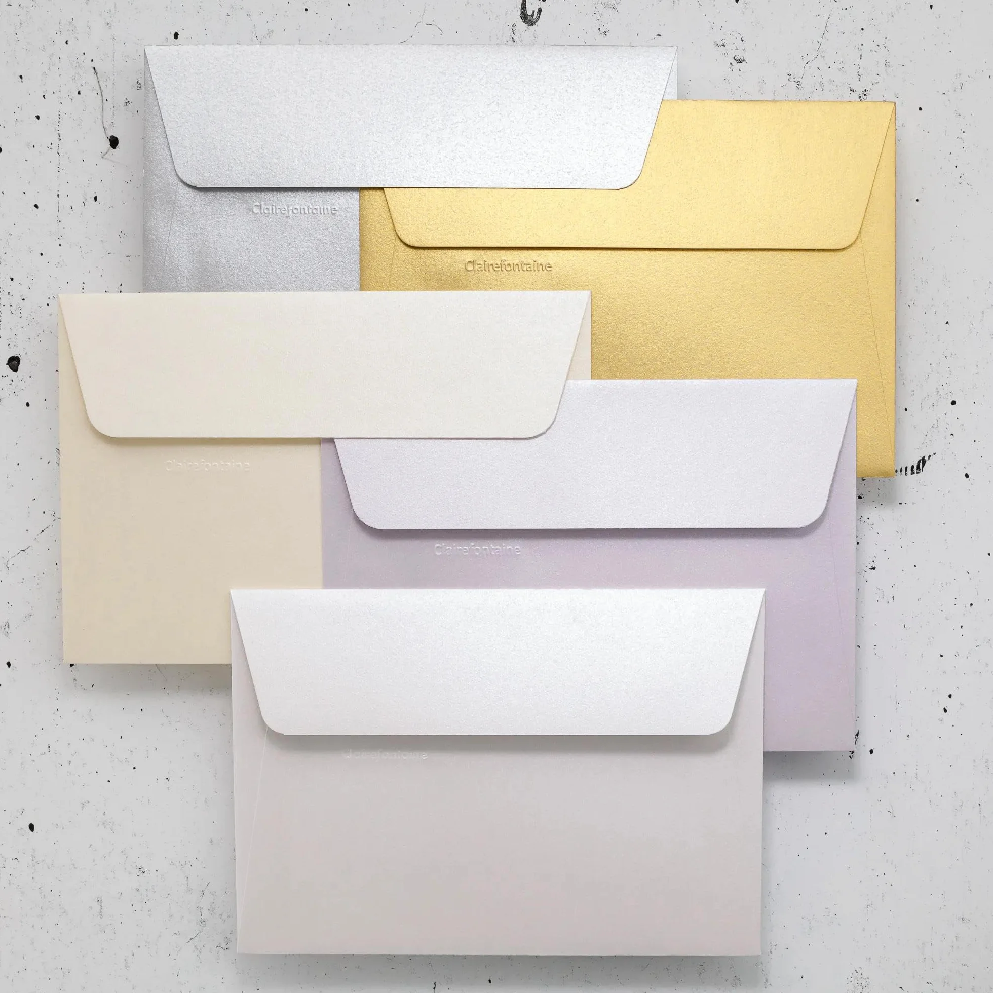 Clairefontaine Enveloppes C6 Ivoire Irisé 120g Auto-Adhésives Lot 20 – 11,4 x 16,2 cm Papier Lisse