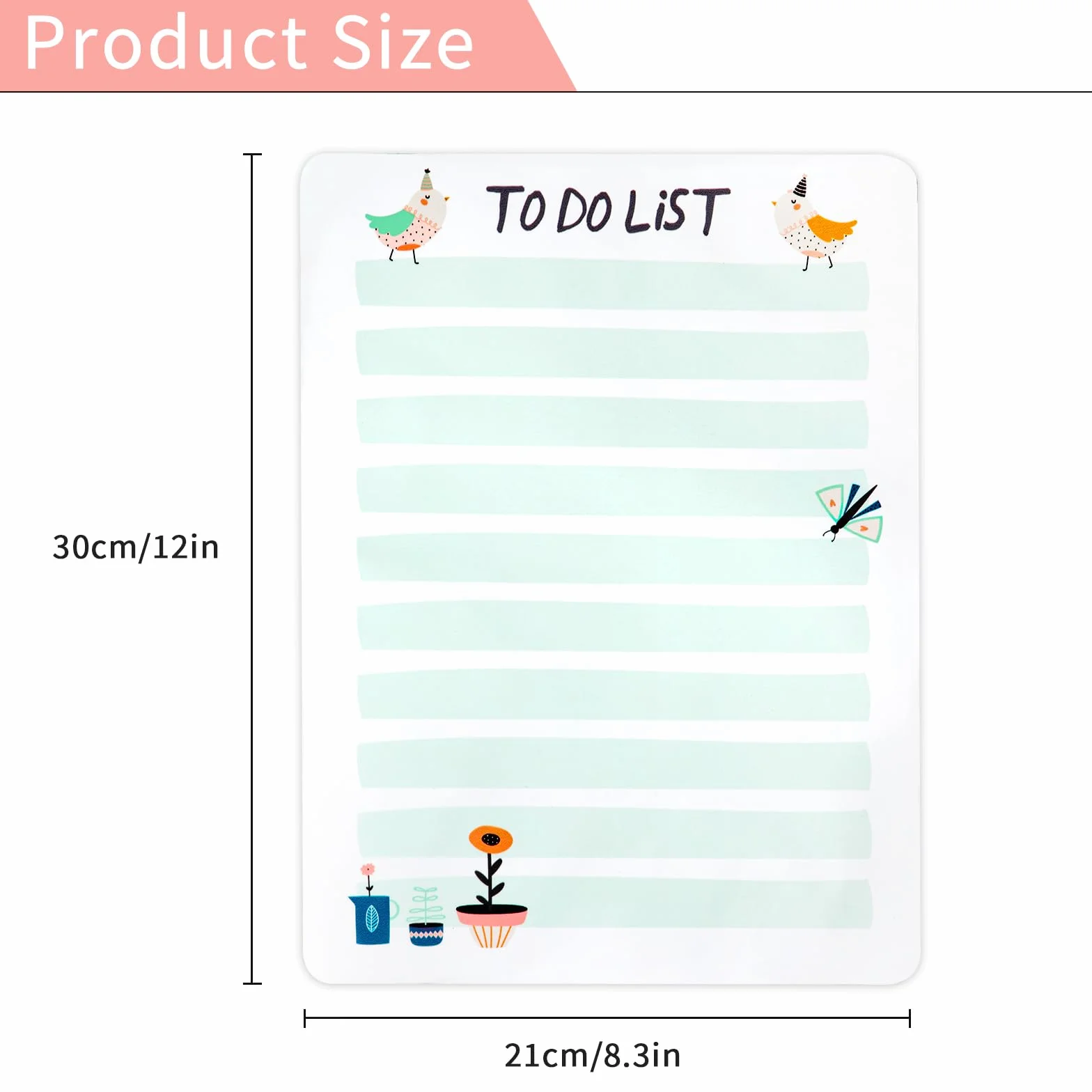 Tableau Blanc Magnétique A4 pour Réfrigérateur Liste de Tâches Vert