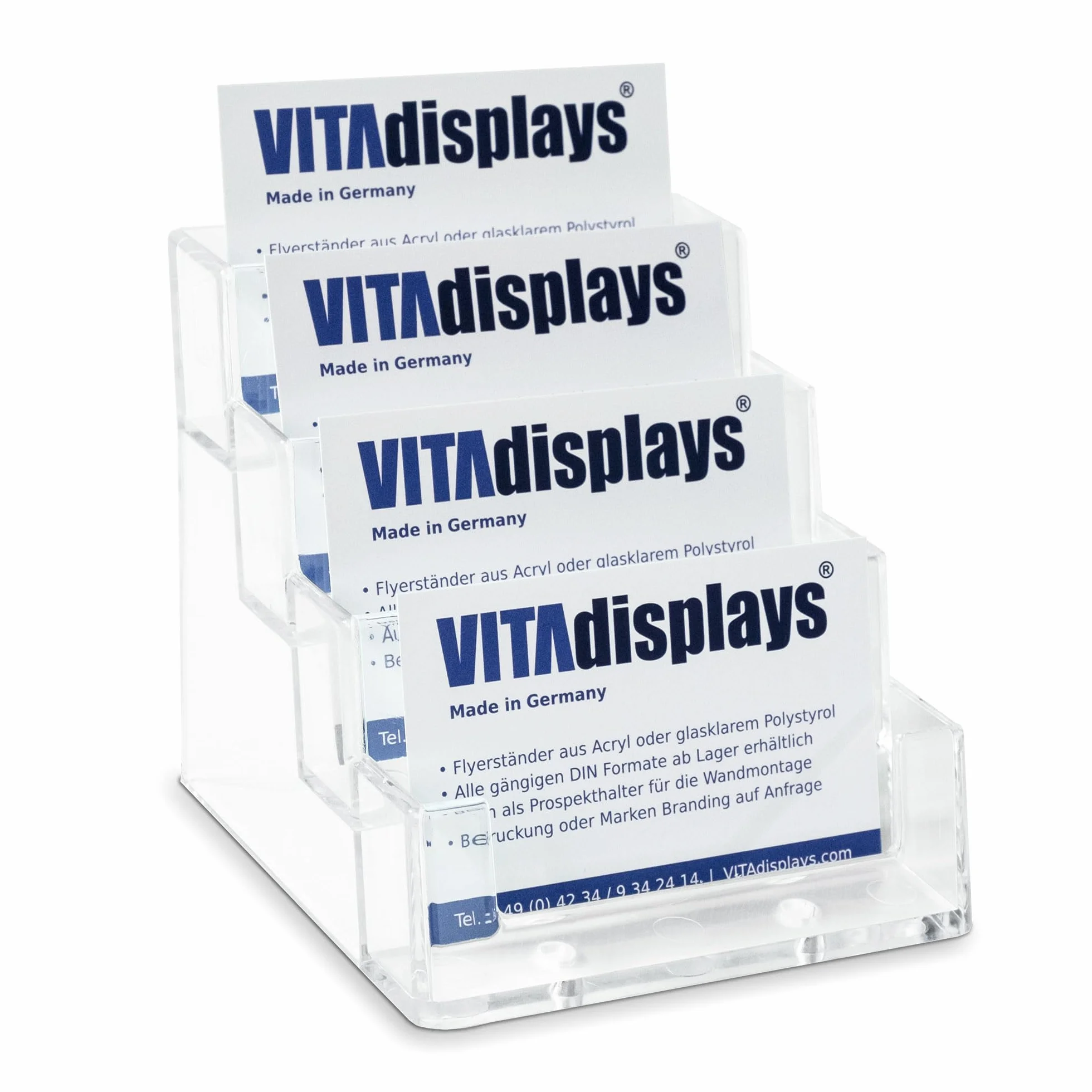 Taymar Porte-Cartes de Visite 4 Compartiments Transparent