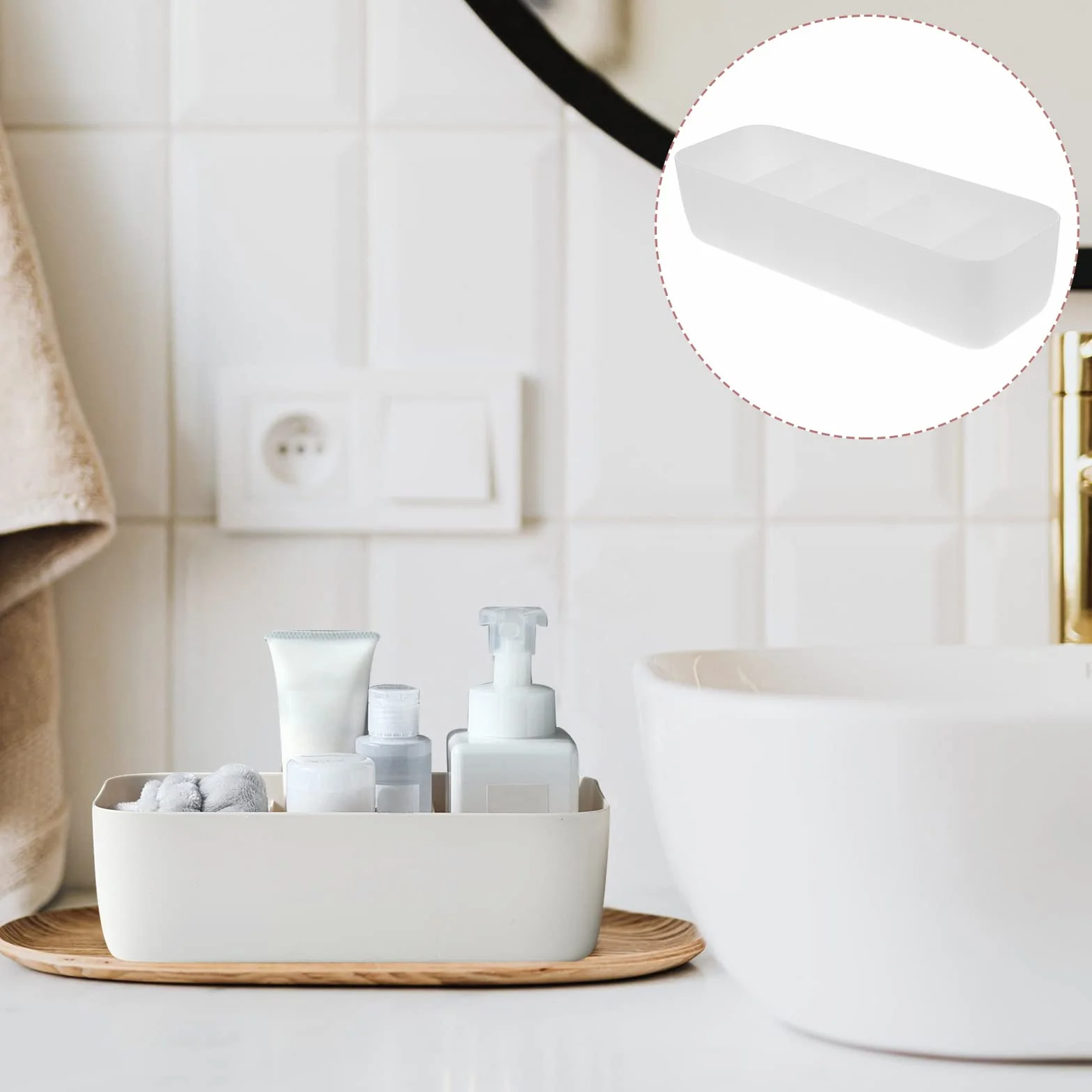 Boîte de Rangement Tiroir 4 Pièces Empilable 5 Compartiments Organisateur Vêtements