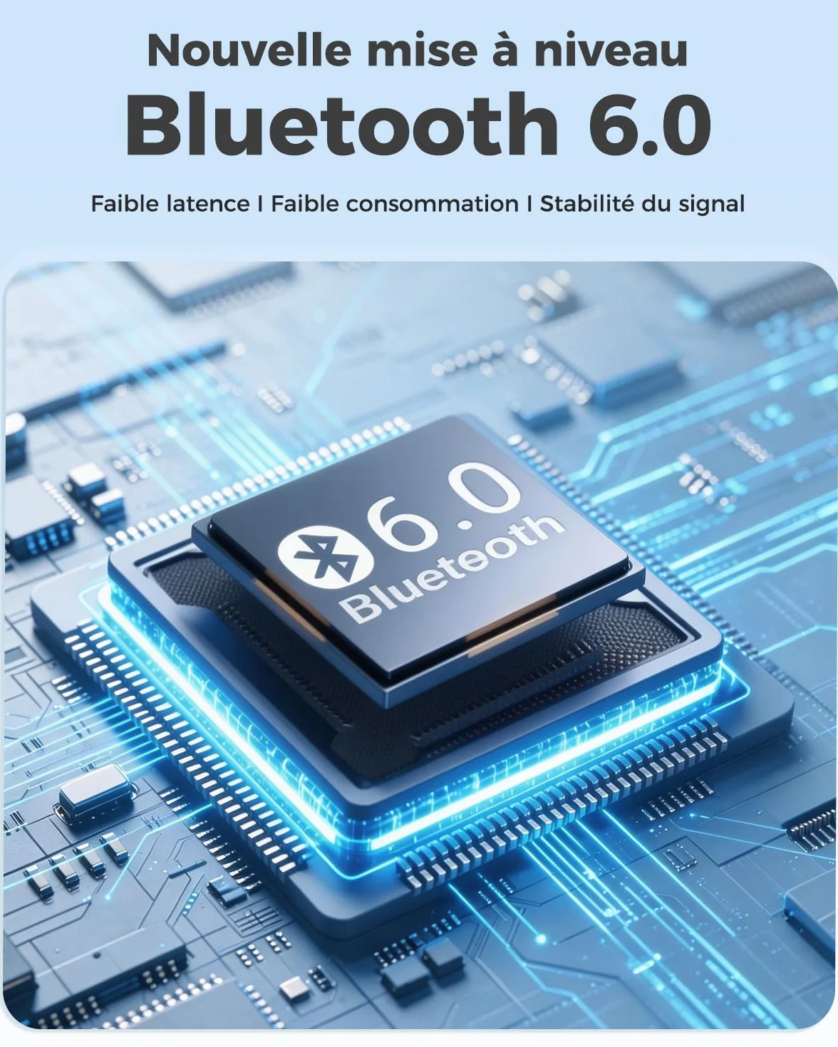 Écouteur Traducteur Instantané IA NE49 5-1, 150 Langues 6 Modes, Bluetooth 6.0, Autonomie 40h, Blanc