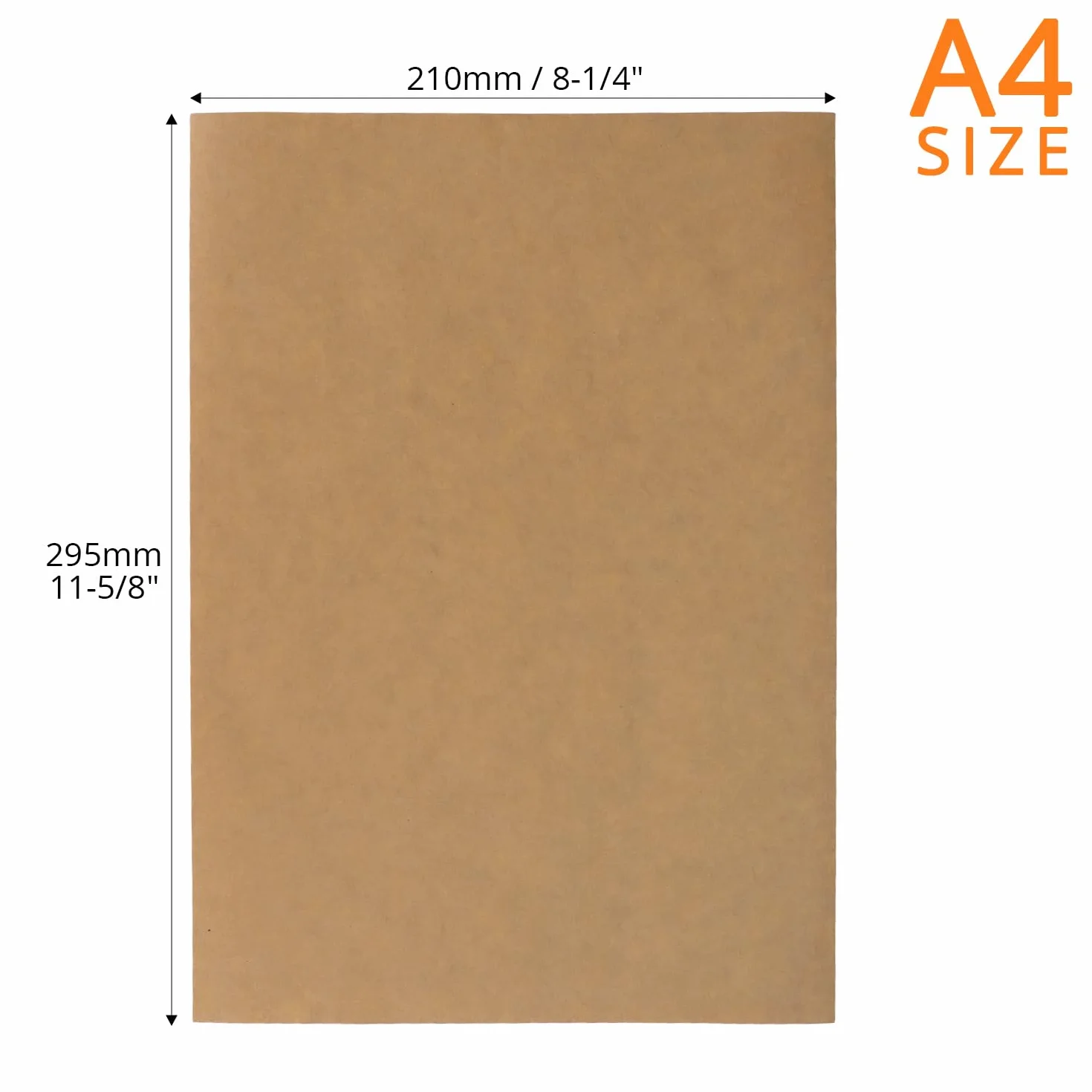 QWORK A4 Étiquettes autocollantes Kraft brun 50 feuilles 210 x 297 mm pour impression laser jet d'encre