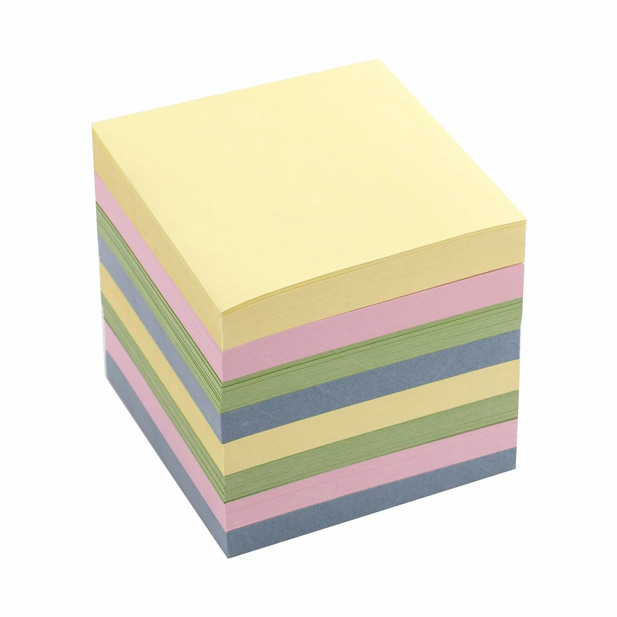 D.RECT Bloc-notes de rechange 85 x 85 x 80 mm 750 feuilles couleurs pastel