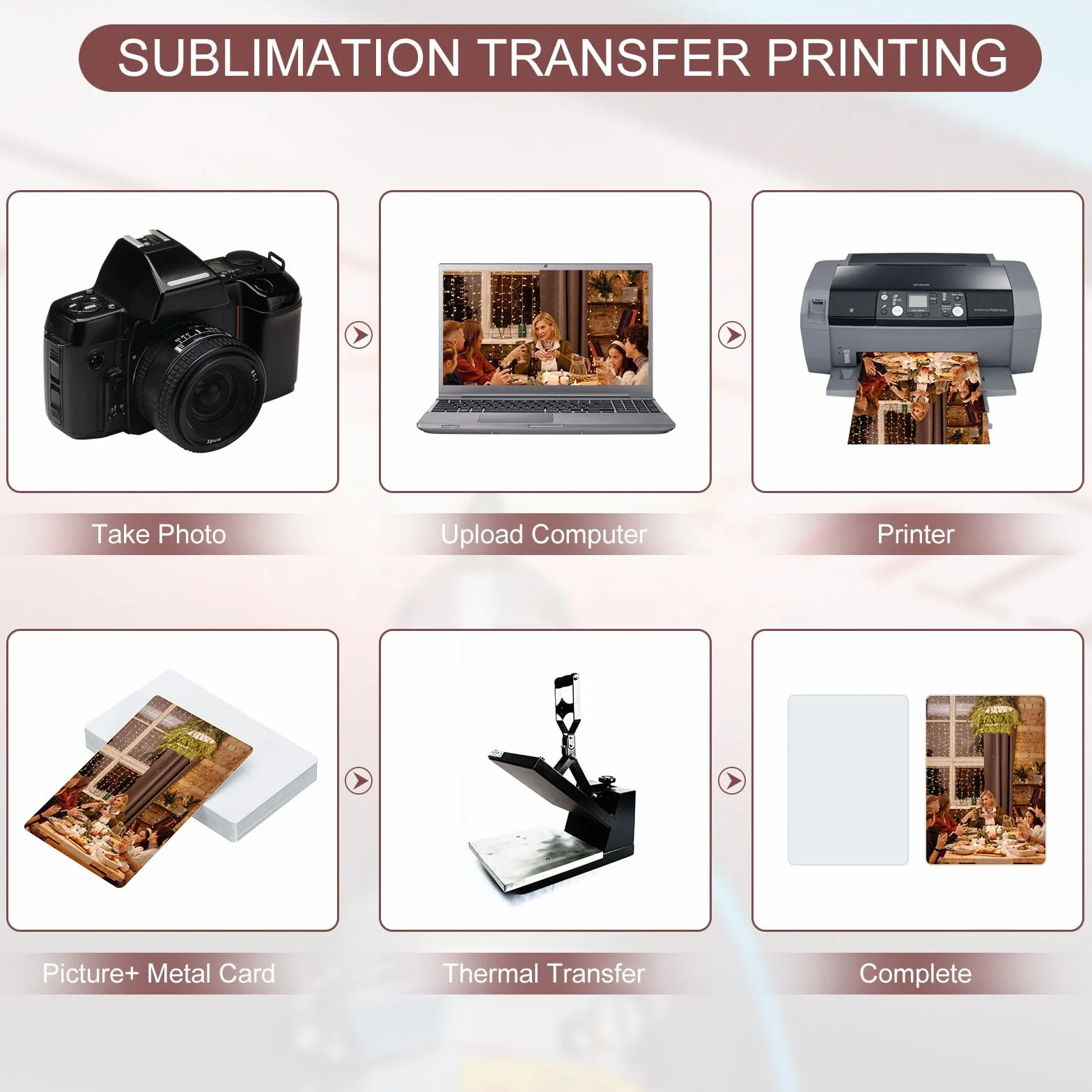 PATIKIL 100 Cartes De Visite Métal Sublimation 0,22 mm 86x54 mm Aluminium Imprimables Blanc Argentée