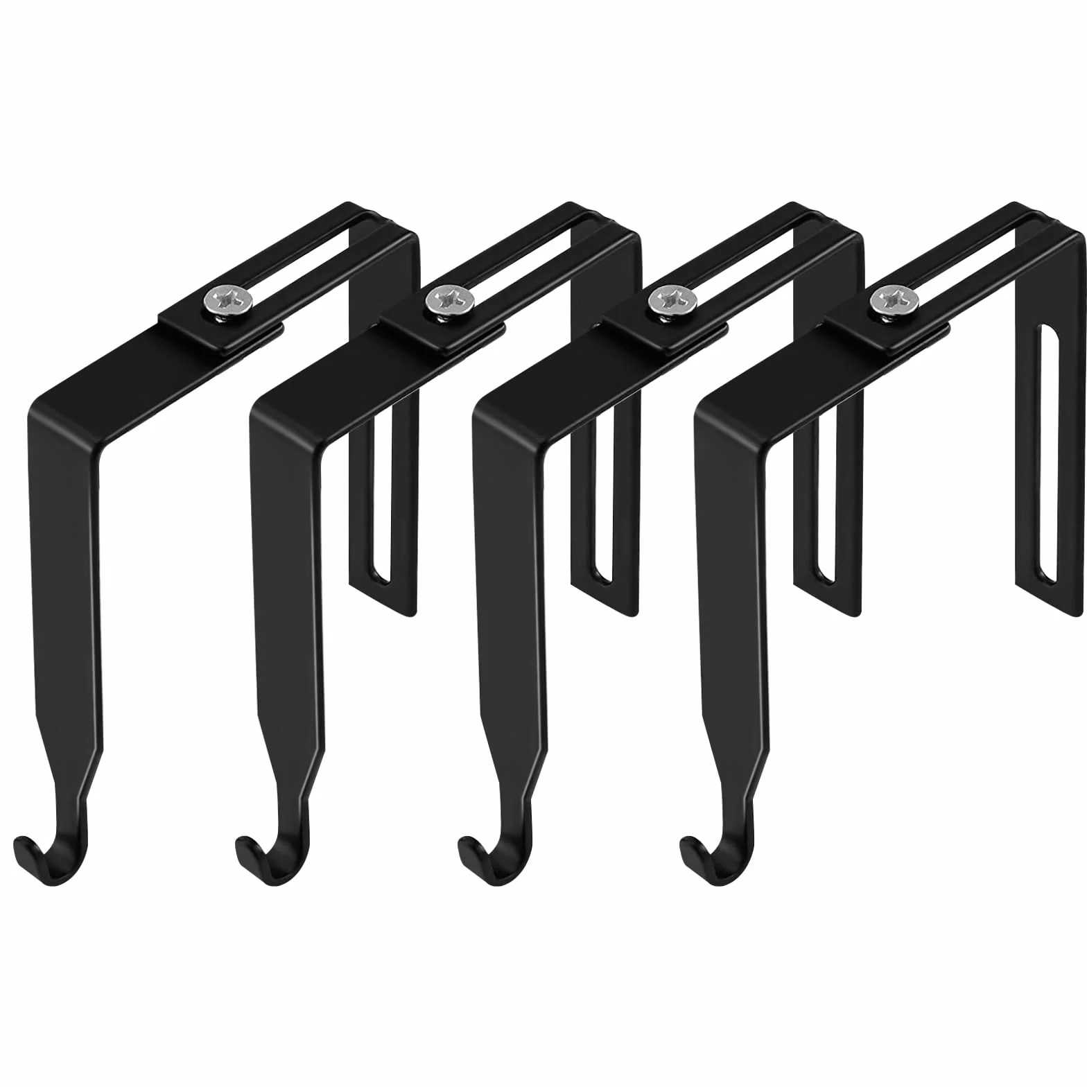 Cintres de Cubicule Réglables pour Porte avec Crochets Miroir 4PCS - Crochets Métalliques Universels - Cintres de Partition pour Bureau