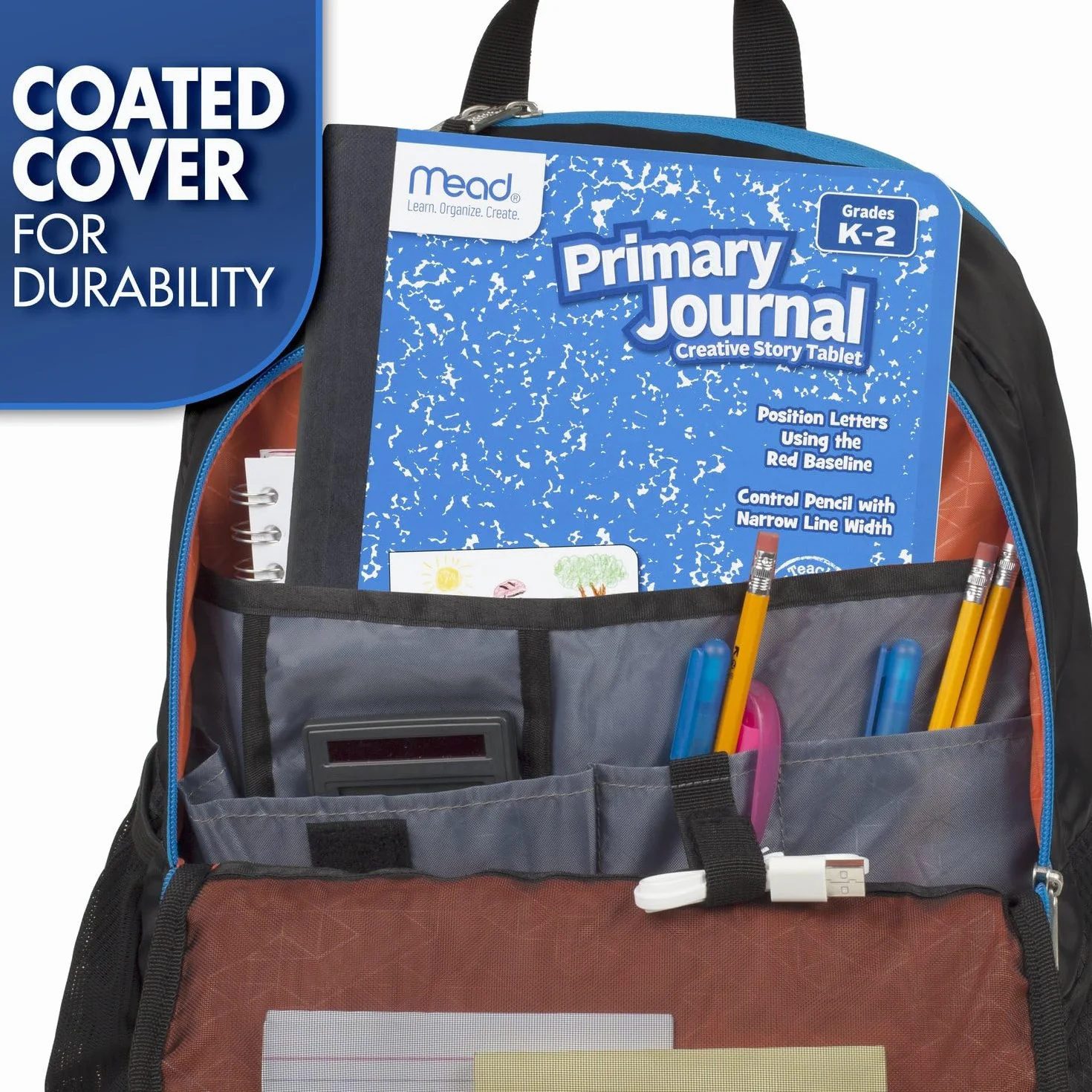 Mead Primary Journal Kindergarten Lot de 2 carnets de notes 100 feuilles 200 pages 9 3/4 x 7 1/2 pouces