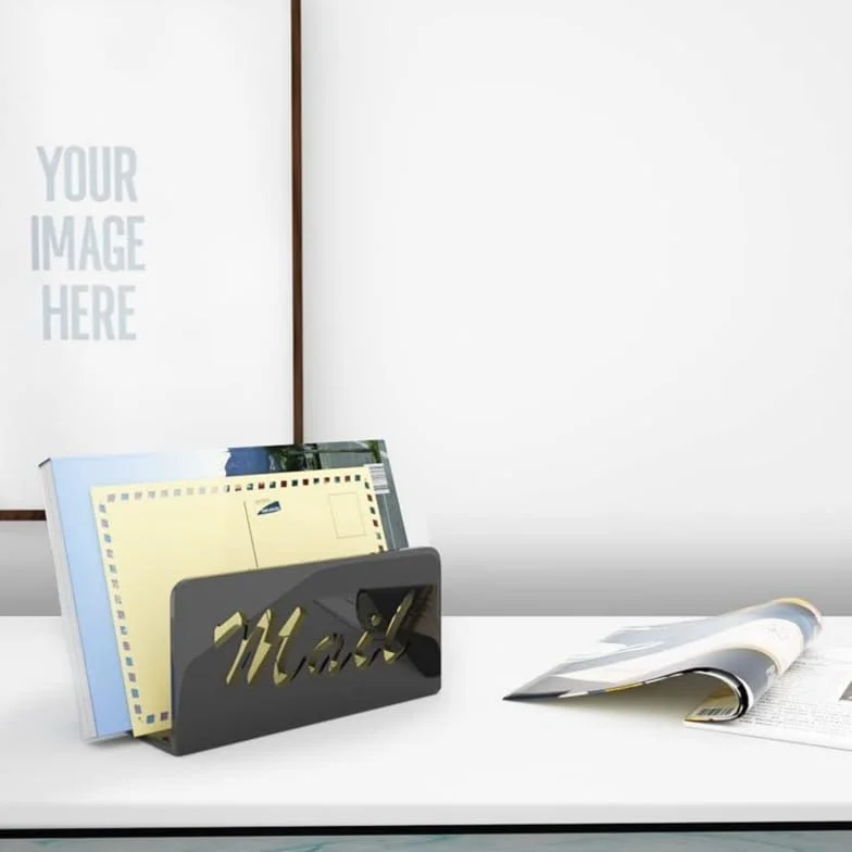 Organisateur de Courrier en Acrylique Trieur de Lettres pour Bureau