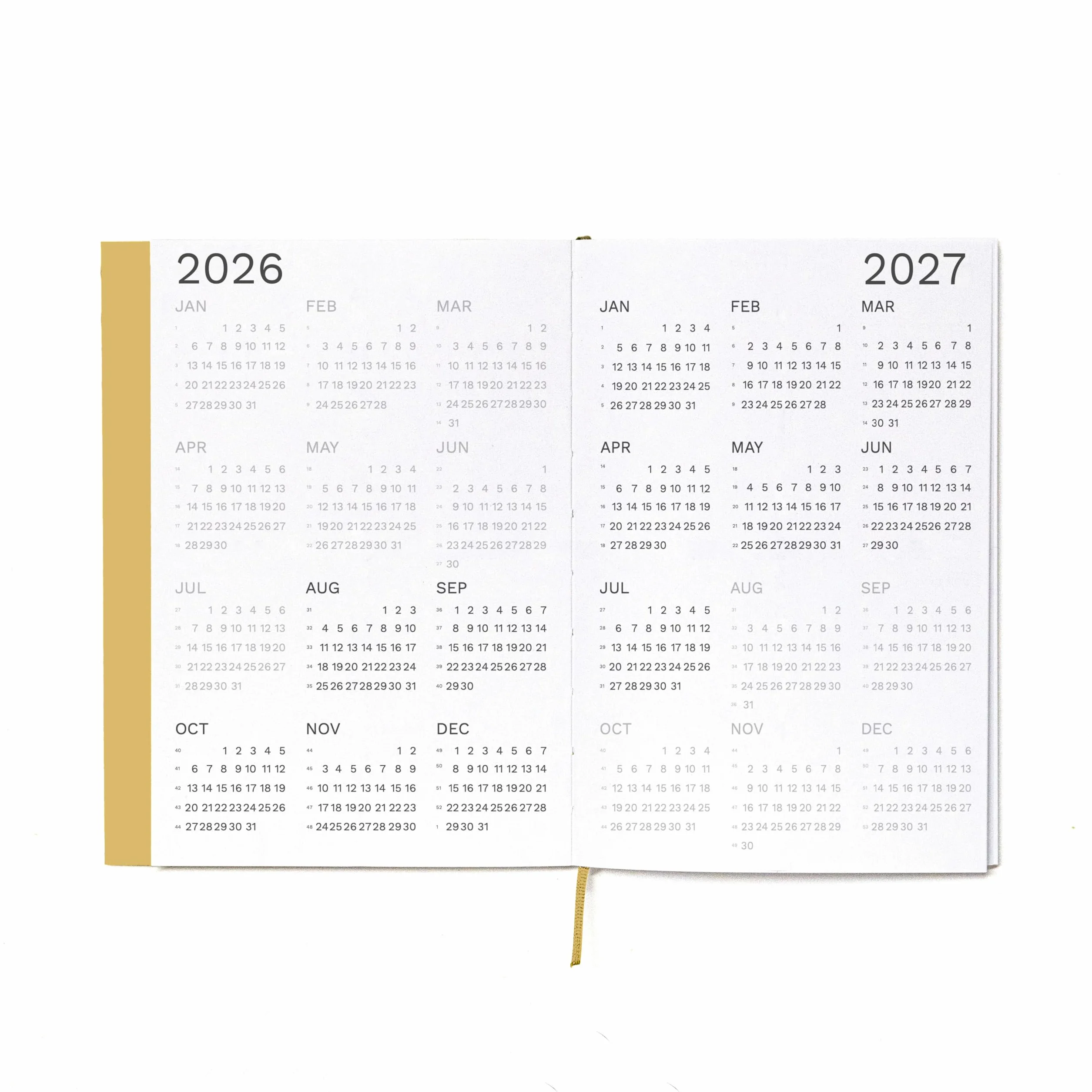 OCTÀGON DESIGN Agenda semainier académique 2026-2027 A5 13,5 x 20 cm Camel