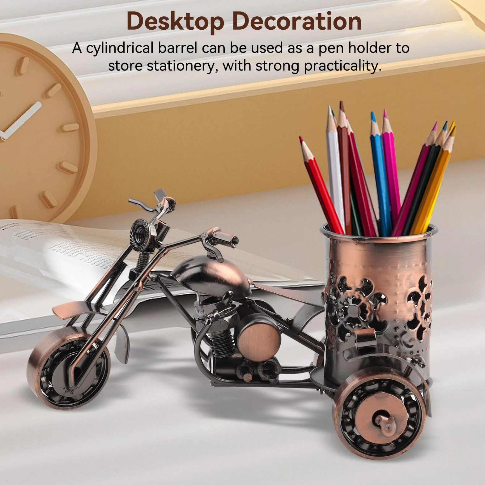 HERCHR Porte-Crayon Porte-Stylo Moto Bureau