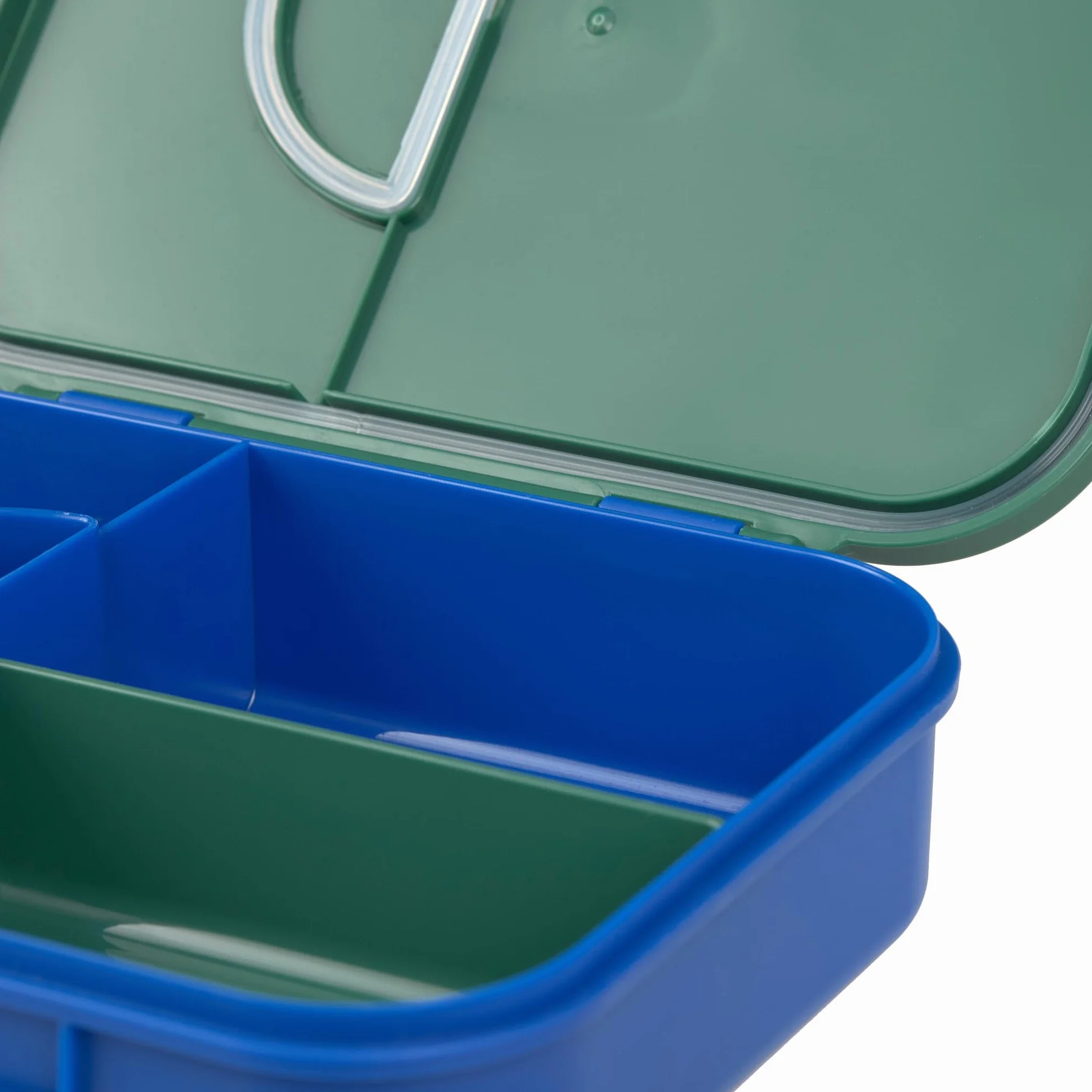 LÄSSIG Boîte à pain enfants sans BPA avec séparation amovible Little Gang Rainbow green