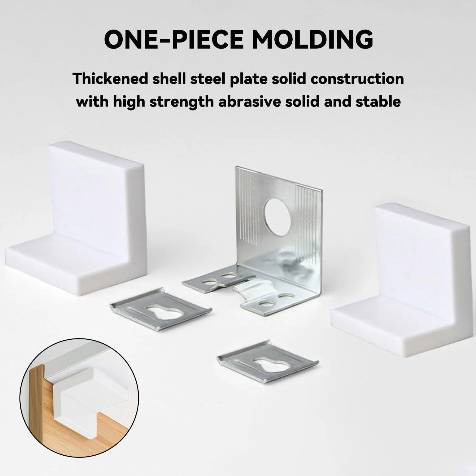 Accroche-Armoire Réglable 4 Pièces Fixation Murale pour Armoires Suspendues