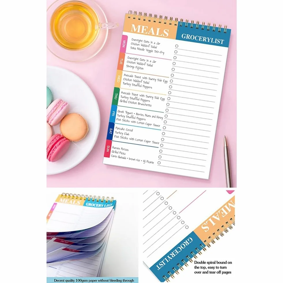 Planificateur de Tâches Bloc-Notes 2 Pièces, Carnet de Notes Papier, Organiseur de Productivité