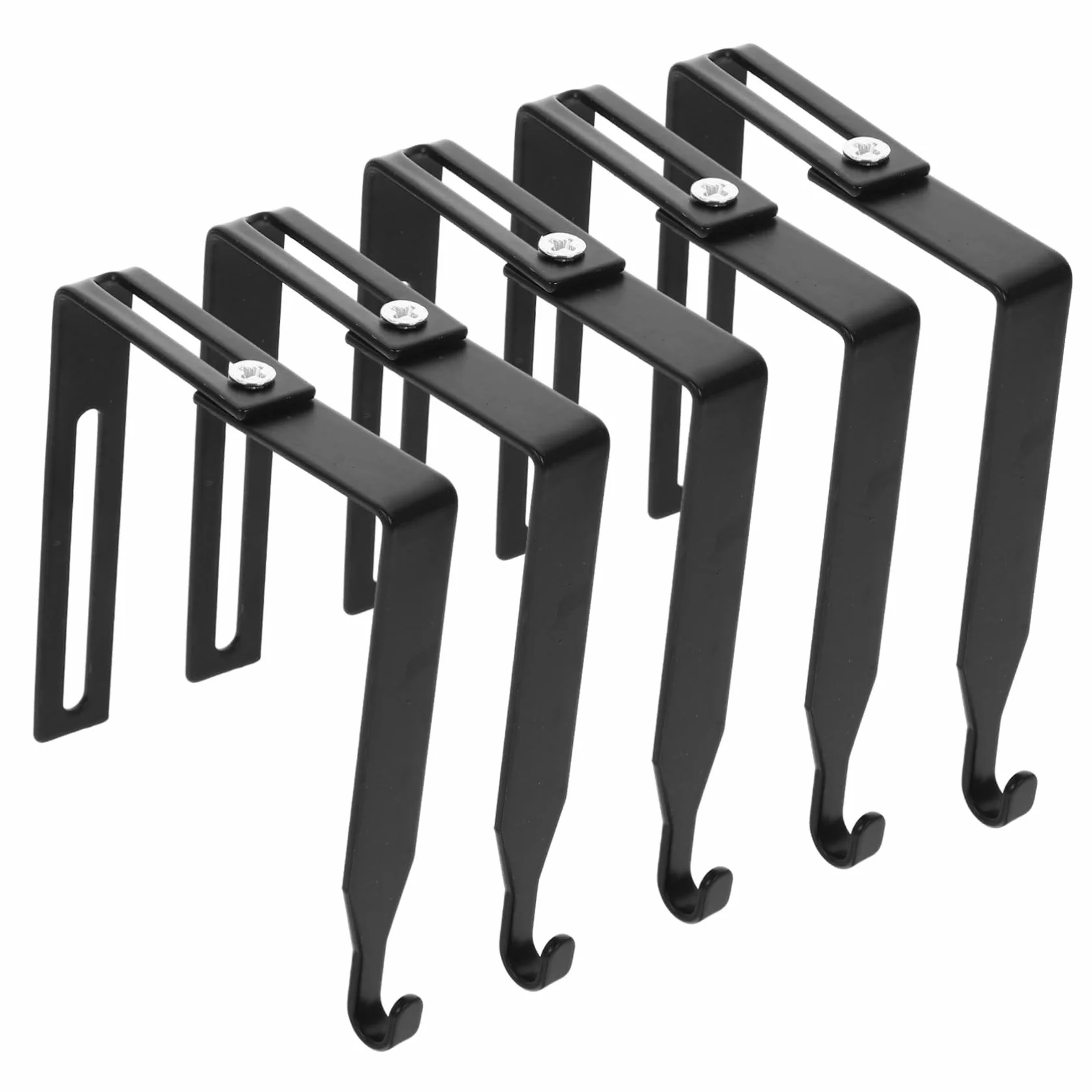 STOBOK Lot de 5 Crochets Réglables en Fer Noir pour Vêtements