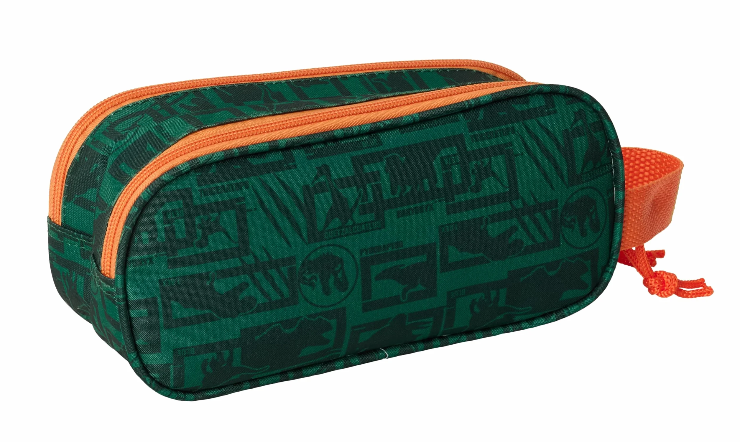 SAFTA Jurassic World 3D Trousse Double 3D Enfant 21 x 6 x 8 cm Vert foncé