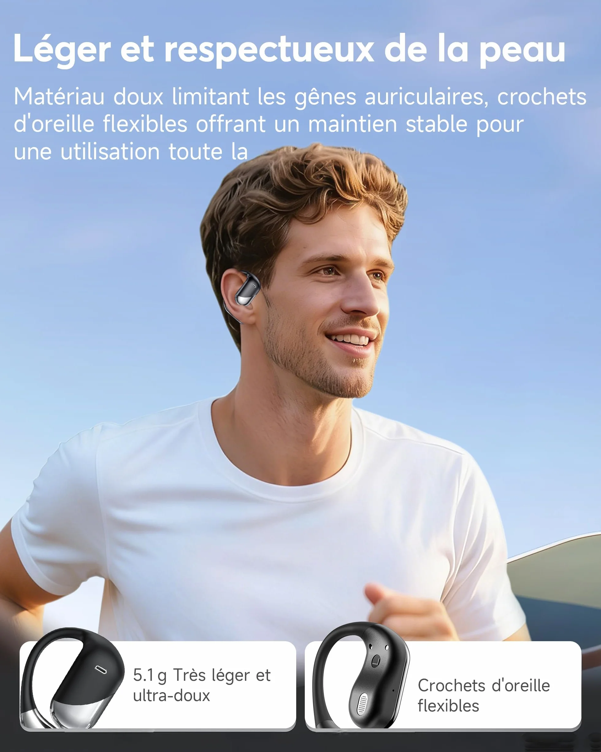 Paekole Écouteurs Traducteurs sans Fil Bluetooth 6.1, 198 Langues, Autonomie 80h