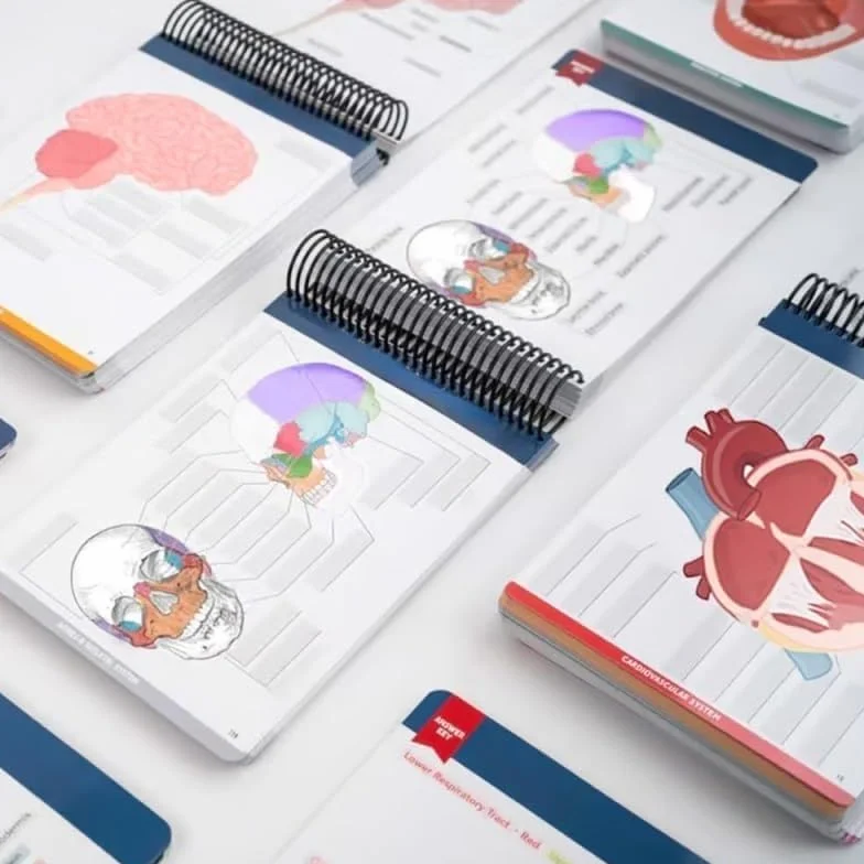 Cahier d'exercices de laboratoire d'anatomie - Anatomie humaine - Plus de 100 pages effaçables à sec, outils d'étude de physiologie