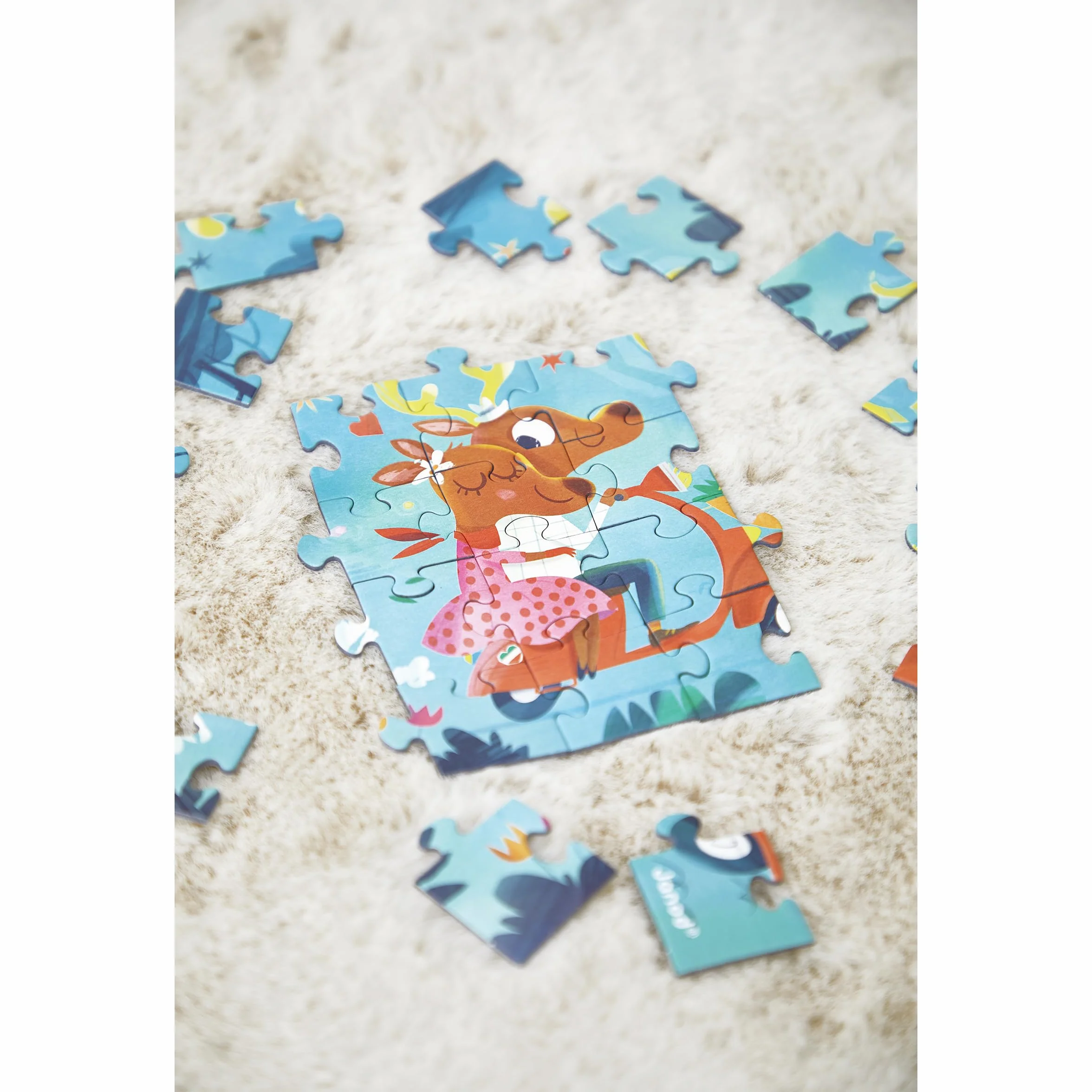 Janod Carte de Vœux Puzzle 25 Pièces Dolce Vita Carte Anniversaire Dès 3 ans