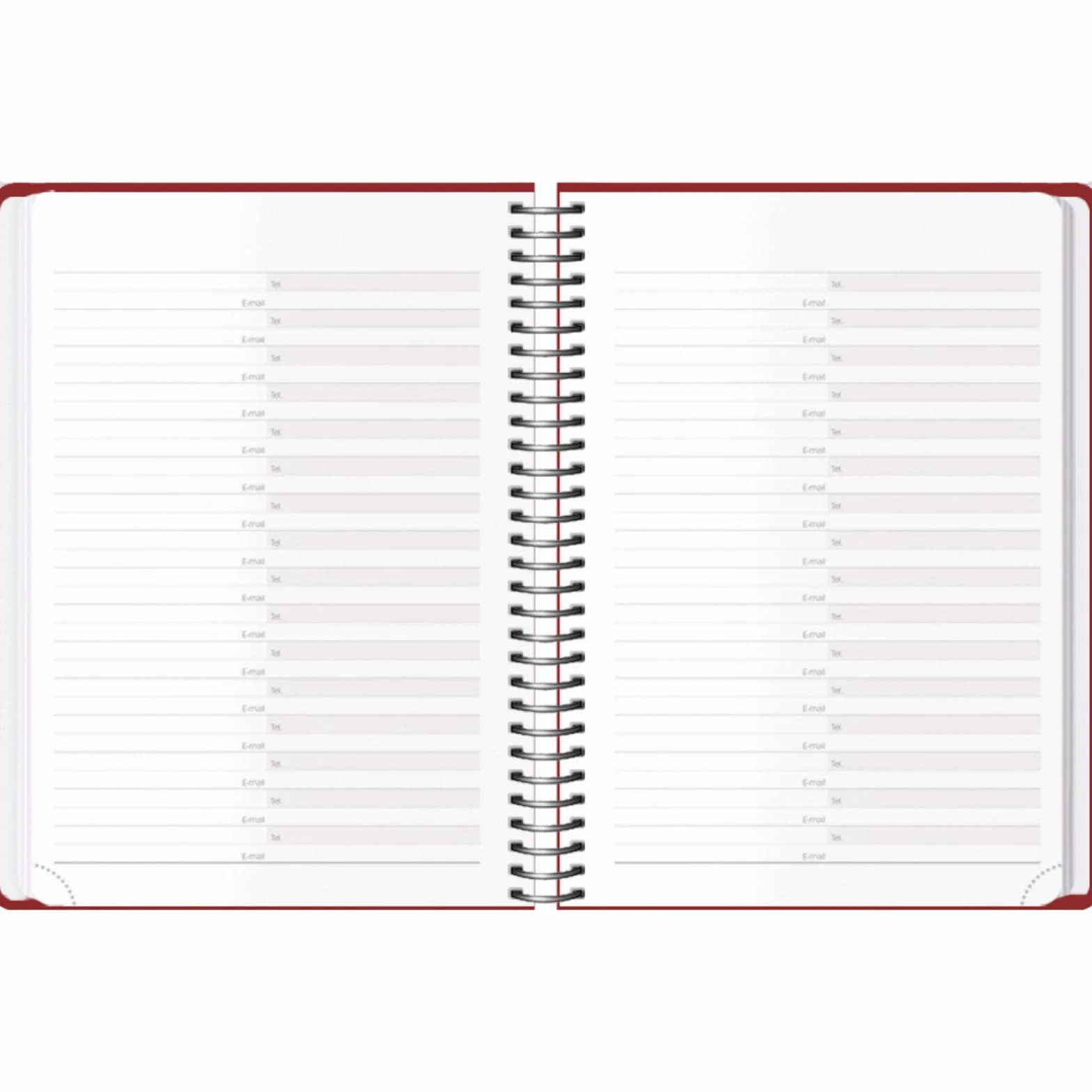Agenda 2026 Jour par Page A5 14x20 cm Spirale Élastique 12 Mois Planificateur Annuel Espagnol Montana Bordeaux