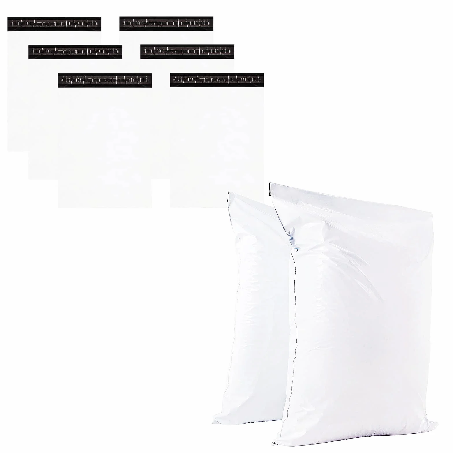 Blanc Grand Enveloppe Plastique Expedition Pochette Envoie Colis 31"x37" Sac Autoadhésive Opaques Etanches 6 Pièces
