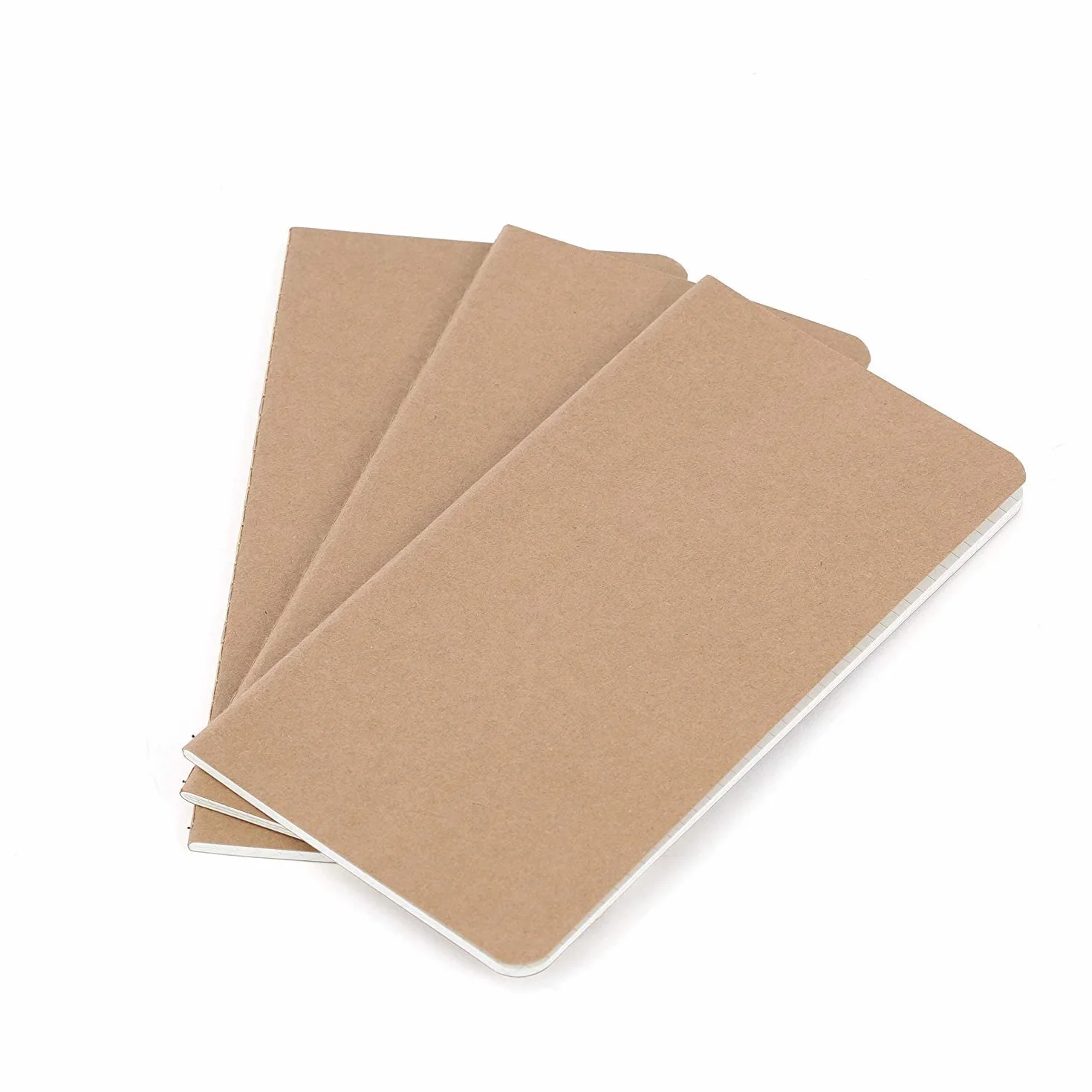 WANDERINGS Inserts Carnet de Voyage 11 x 21 cm Papier Vierge Ensemble de 3 Recharges Journal