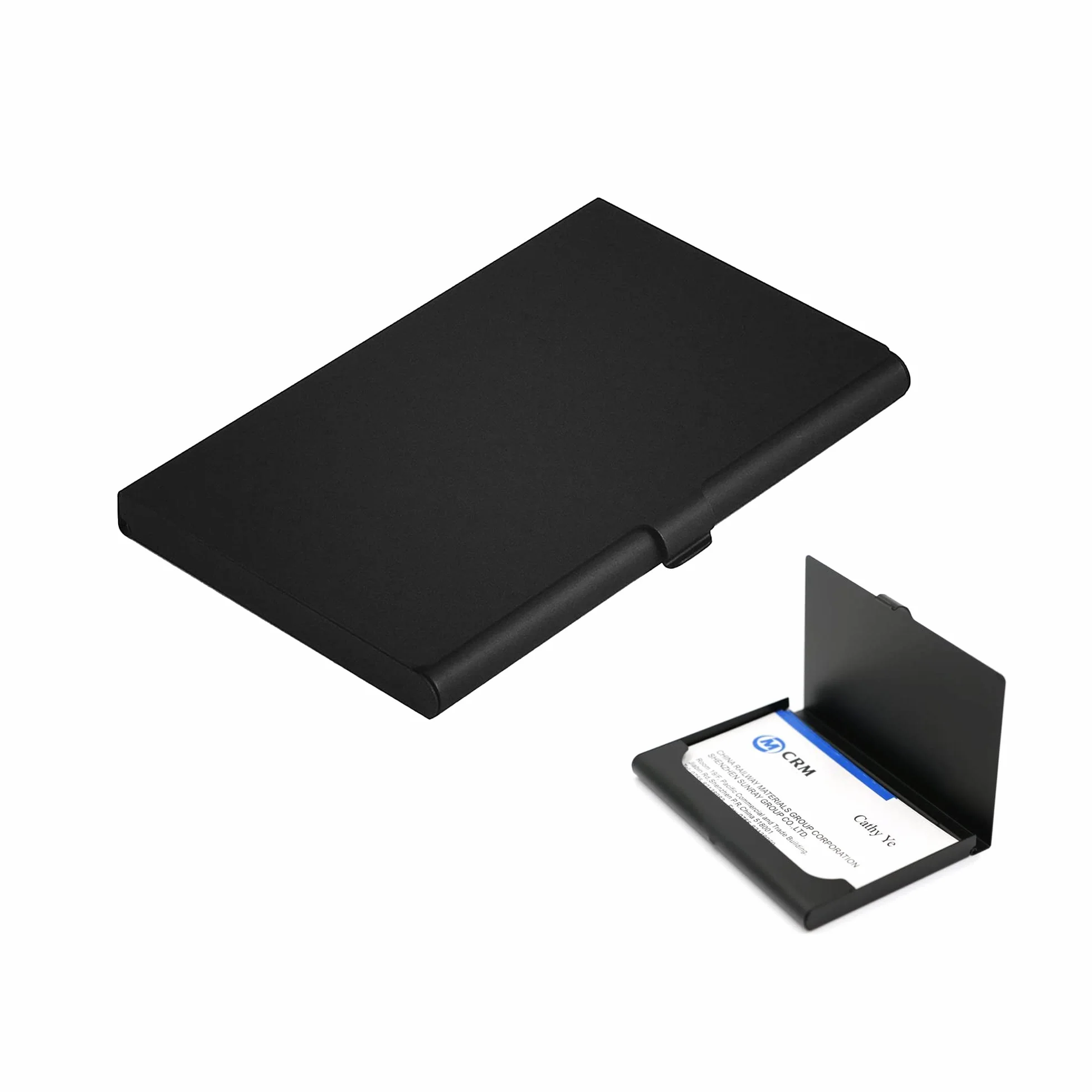 CiciIng Étui pour cartes de visite en Aluminium Noir super léger