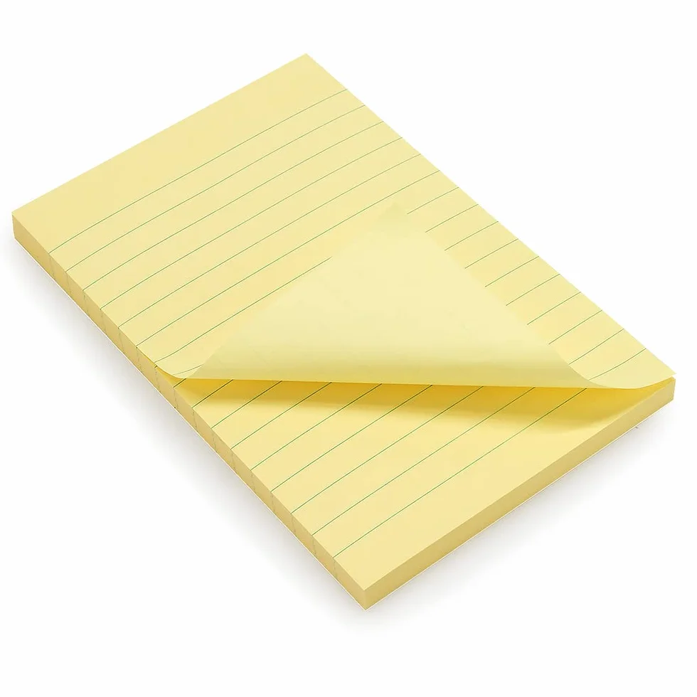 WAYTEX 100 Notes adhésives A6 repositionnables Grand format 9,8 x 15 cm Jaune pastel