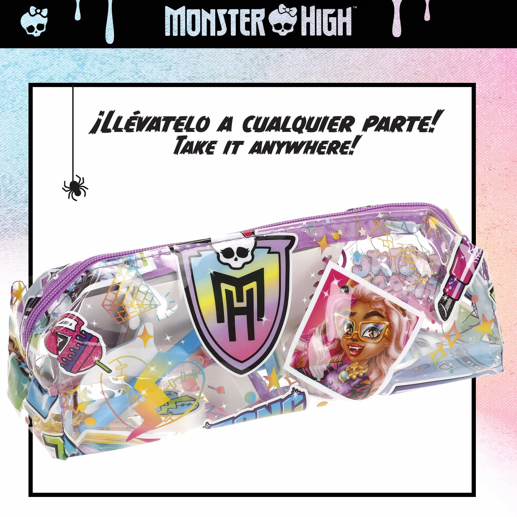 ColorBaby Monster High 77515 Coffret d'écriture pour Enfant avec Crayons, Stylos, Tampons et Autocollants