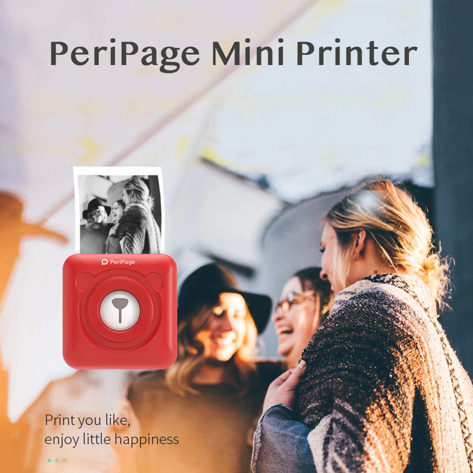 PeriPage A6 Mini Imprimante Thermique 304DPI sans Fil BT HD