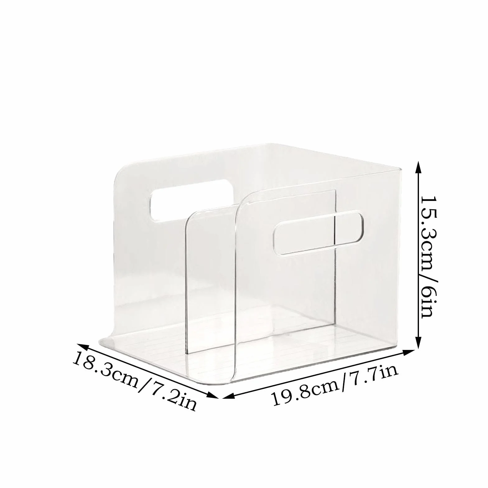 Porte Documents Acrylique Transparent 2 Compartiments Organiseur Bureau Vertical