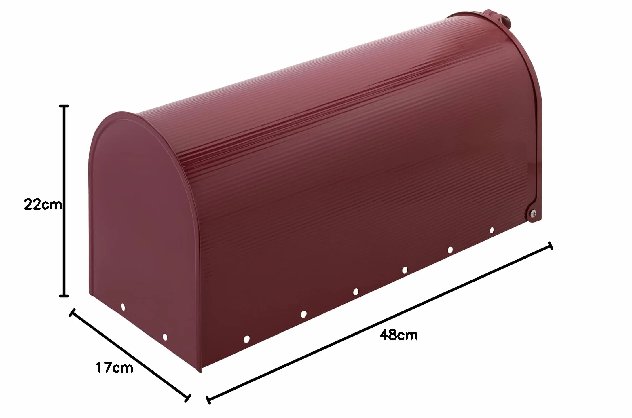PrimeMatik Boîte aux lettres US Mail aluminium courrier postal rouge