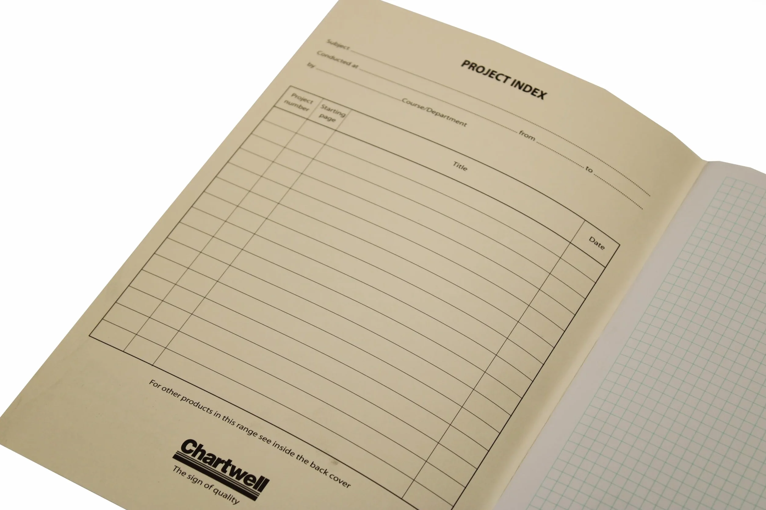 Clairefontaine Chartwell Carnet technique de laboratoire A4 297x210 mm quadrillage 5 mm 80 pages 70 g/m² Jaune