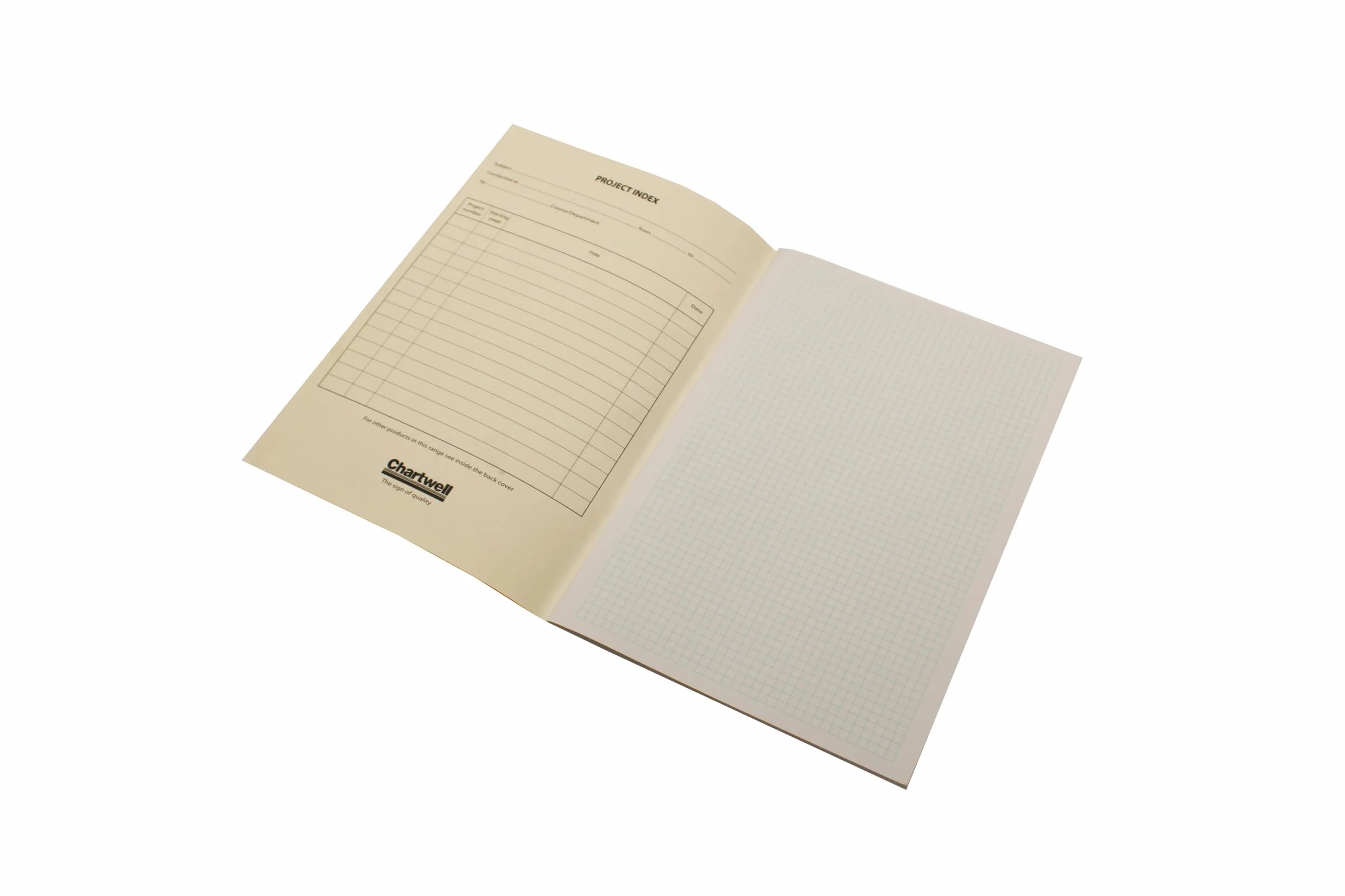 Clairefontaine Chartwell Carnet technique de laboratoire A4 297x210 mm quadrillage 5 mm 80 pages 70 g/m² Jaune