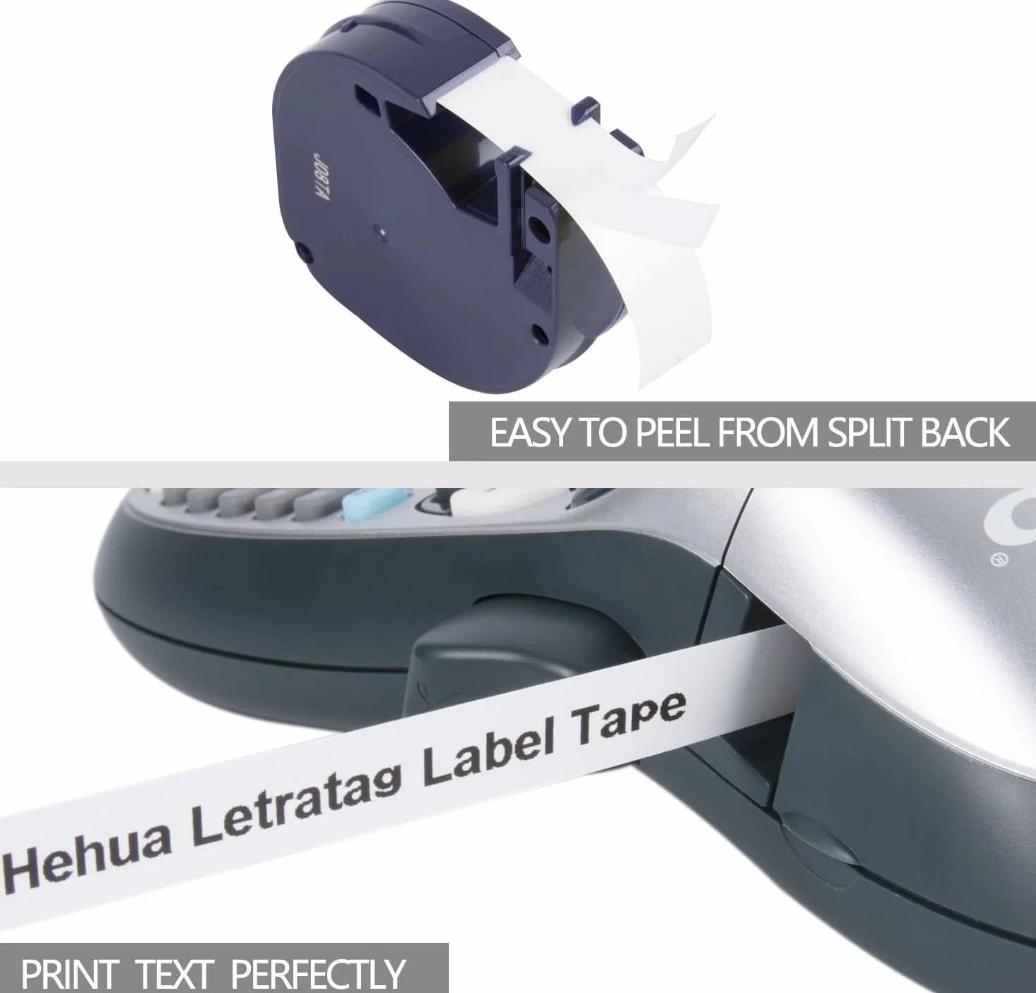 Ruban Compatible Dymo Letratag 12mm x 4m 5 Couleurs 91221 91222 91223 91224 91225