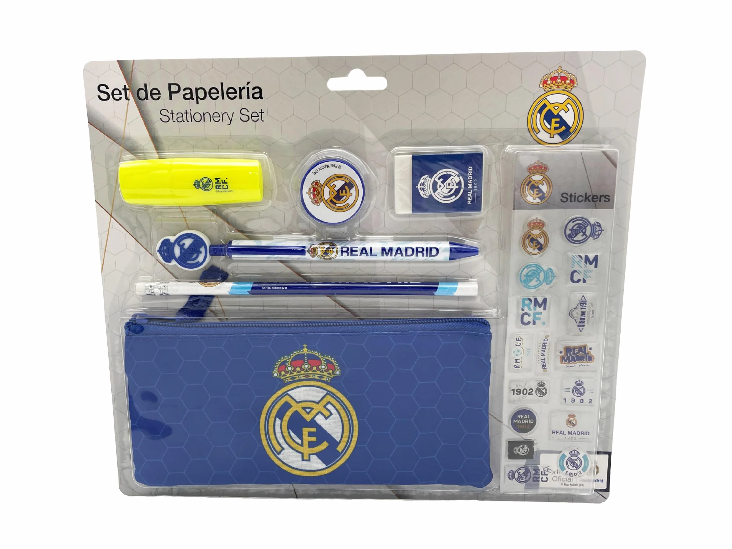 Real Madrid Set de papeterie bleu officiel